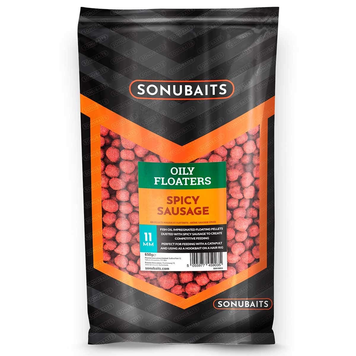 Sonubaits Spicy Sausage Oily Floaters 11mm 650g x 2