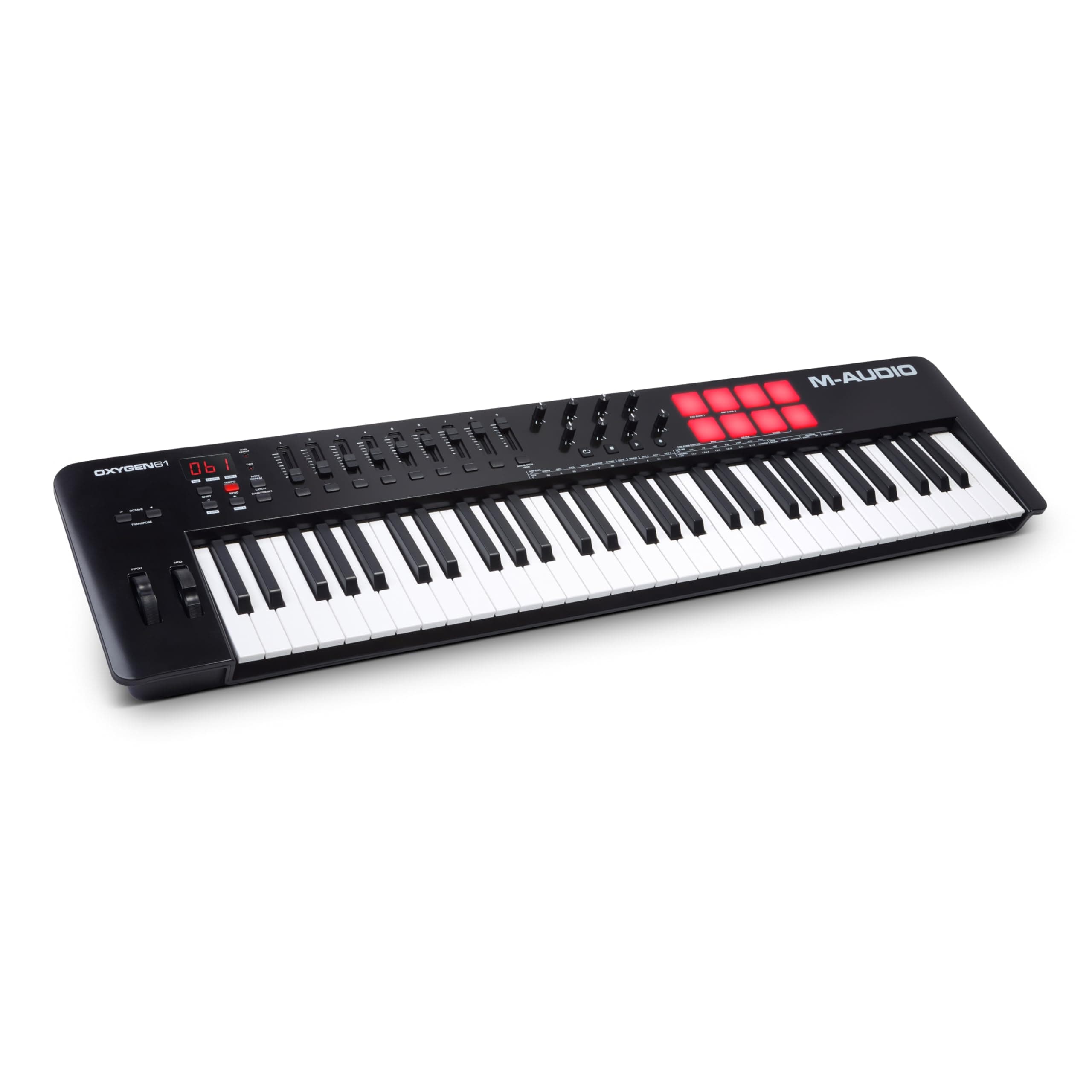 M-AUDIO Oxygen 61 (MKV) Key USB MIDI Keyboard Controller with Beat Pads, Smart Chord, Scale Modes, Arpeggiator and Native Instruments Sound Package (NKS Integration)