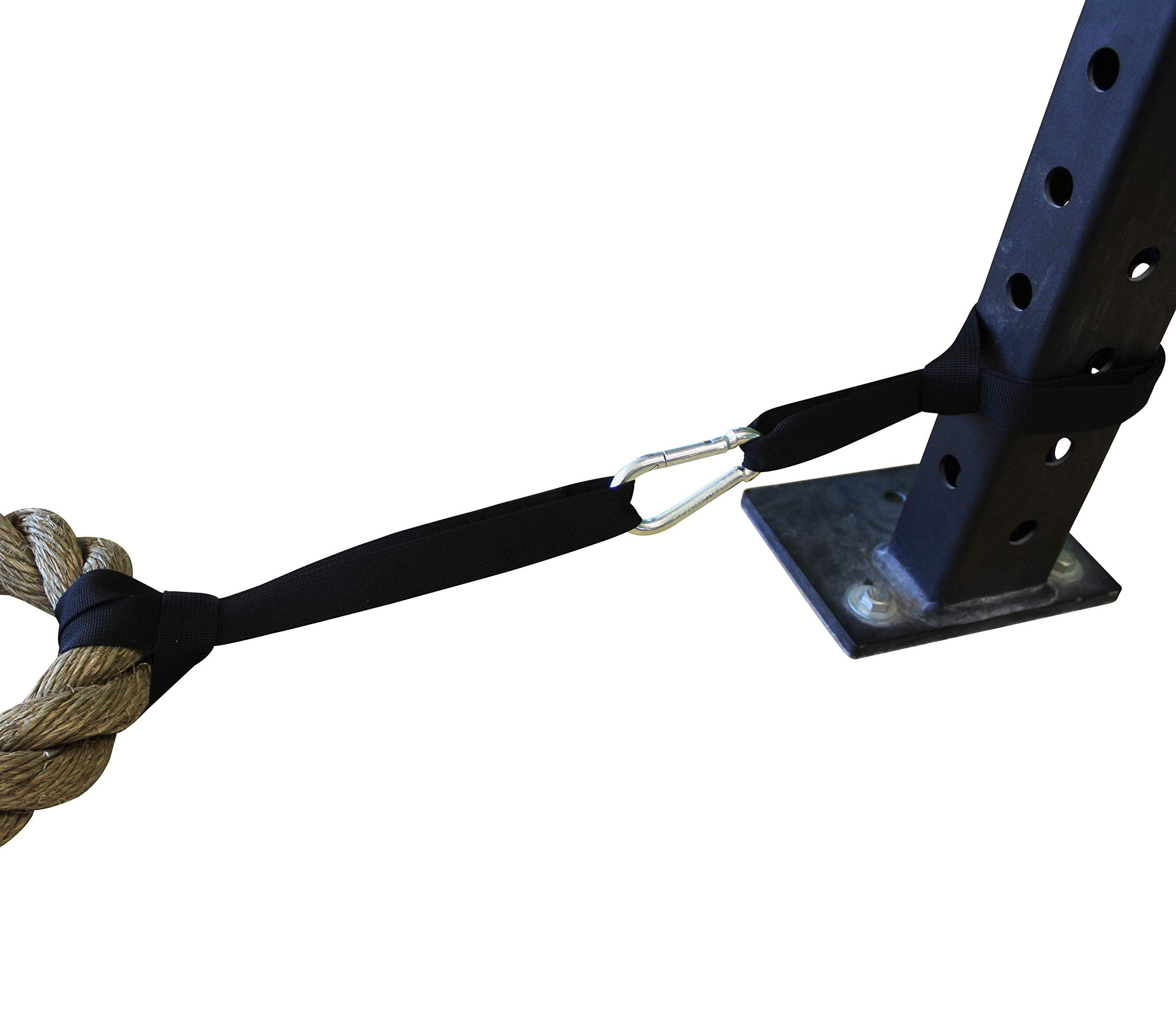 Premium Battle Rope Anchor Strap Kit | Heavy Duty Reinforced Polyester Straps | Stops Rope Damage | Stronger Than Nylon | Includes Workout Guide | Home Gym Anchor - Easy Setup