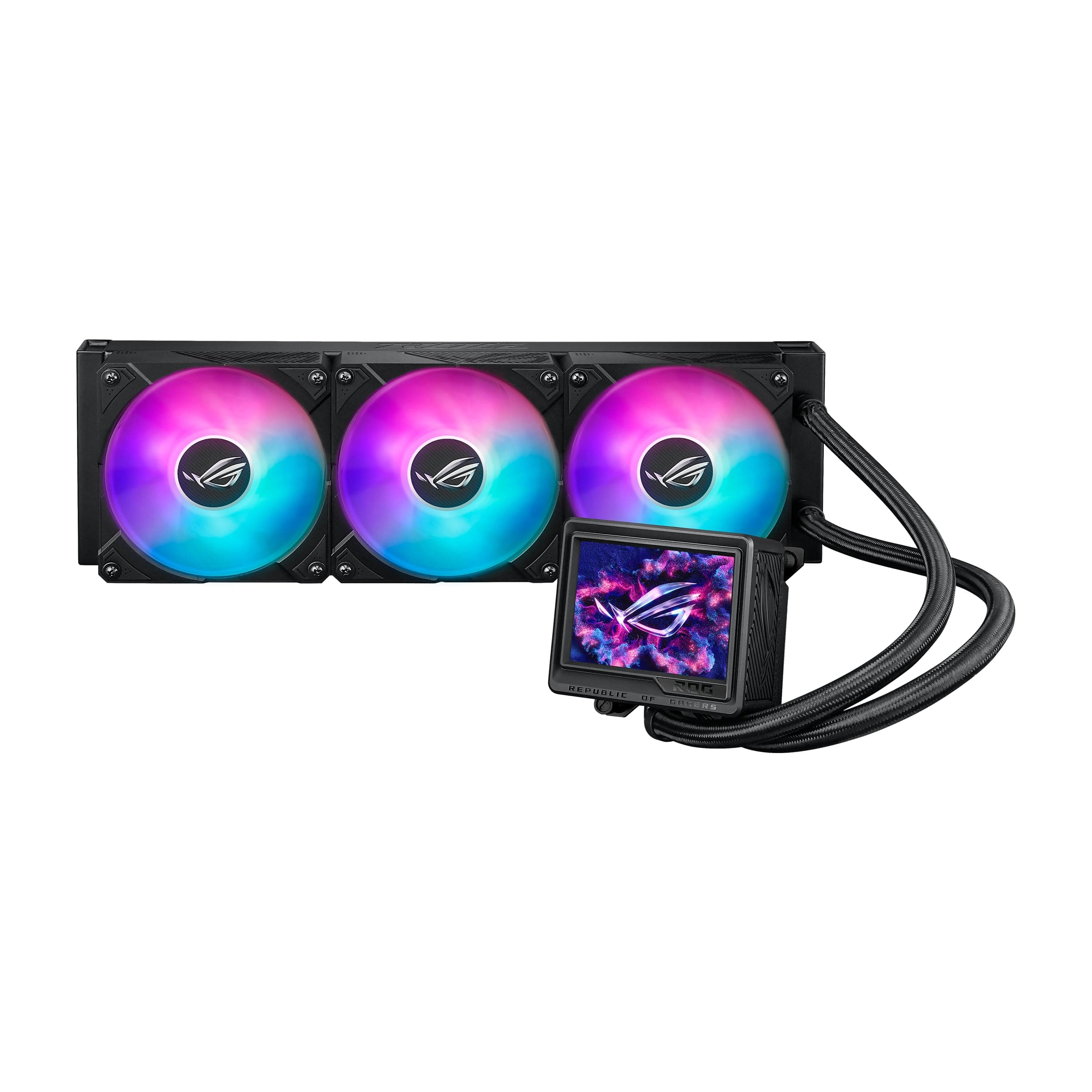 ASUS ROG RYUYJIN III 360 ARGB Extreme All-in-one AIO CPU Liquid Cooler, AMD Ryzen 9000 & Intel Core Ultra Ready, Asetek Gen8 V2 Pump; high Airflow & Static Pressure Magnetic Fans
