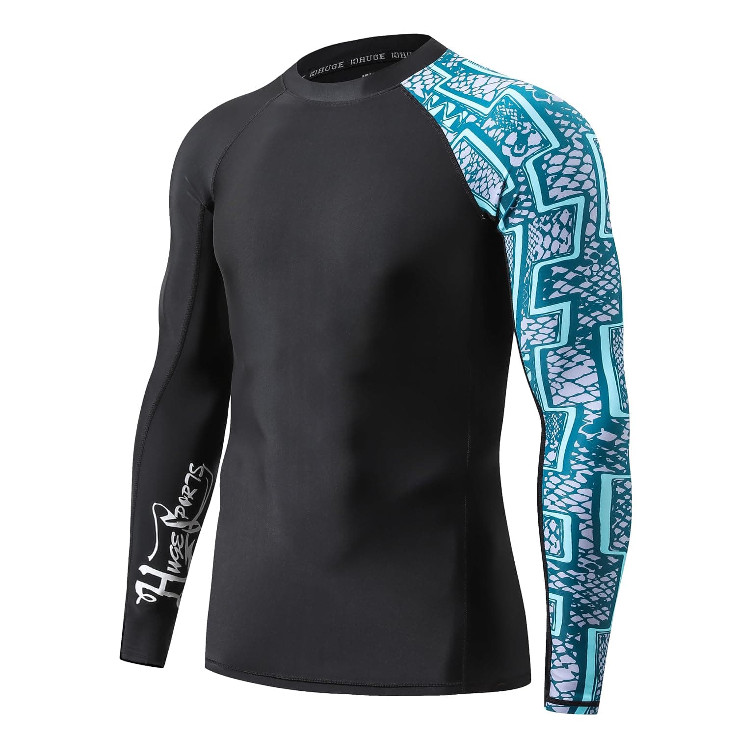 HUGE SPORTS mens Athletic Rash Guard Shirt (pack of 1)