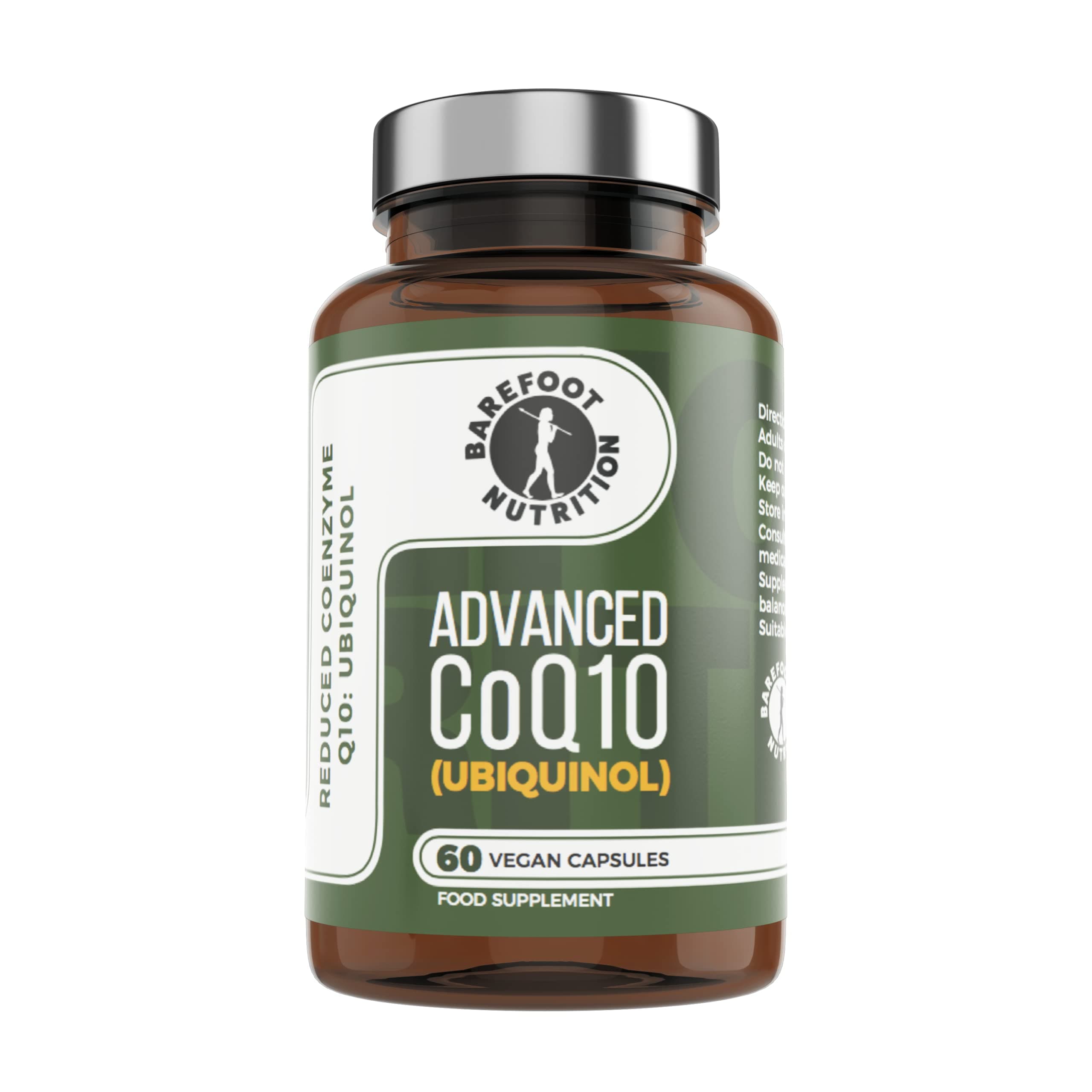Barefoot Nutrition - Advanced CoQ10 - Ubiquinol 150mg - Supports Heart Health, Powerful Antioxidant to Prevent Oxidative Stress Damage - Superior Absorption - 60 Vegan Capsules