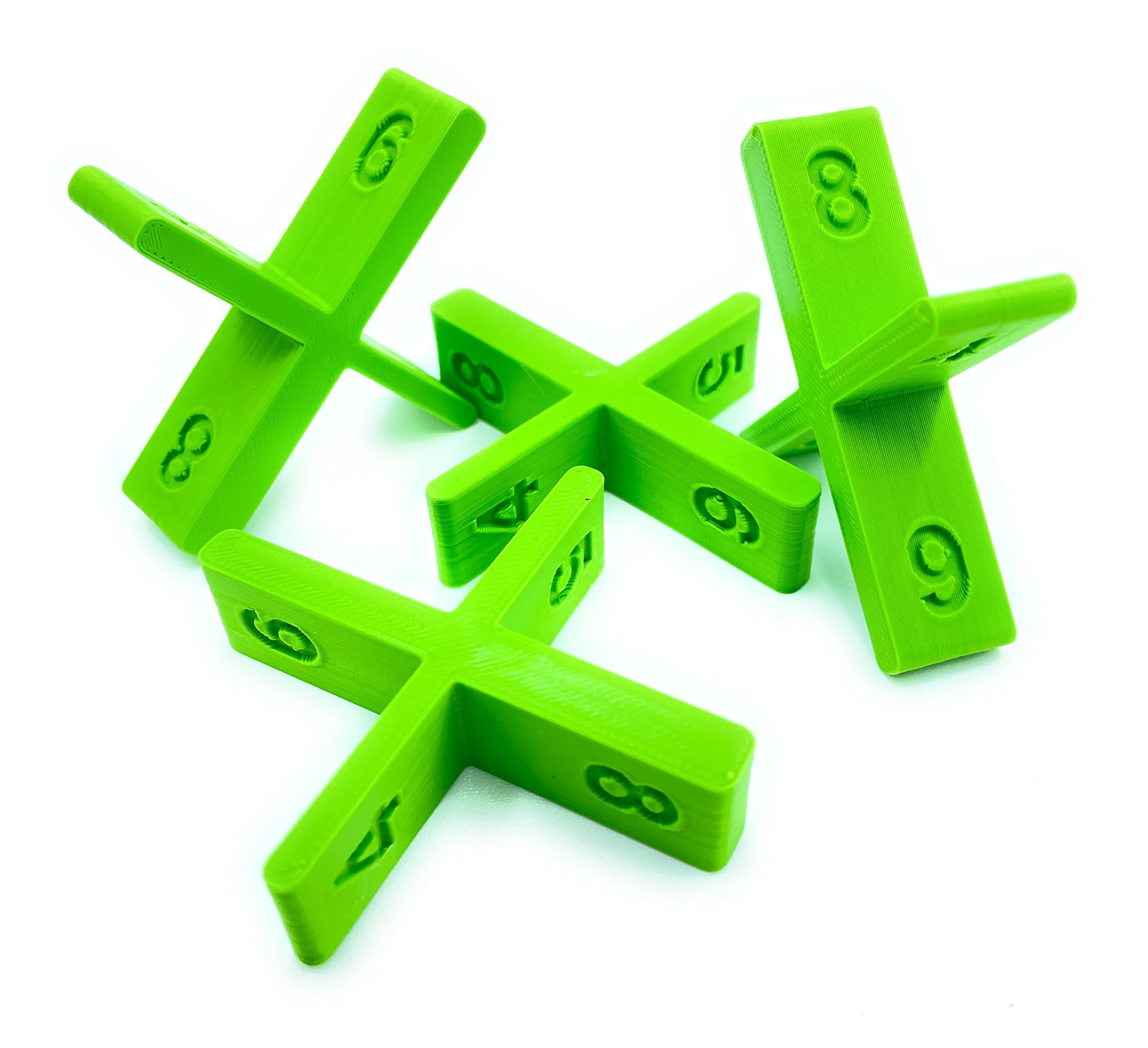 Decking Spacer 4 Pack Multiple Gap width's 4mm, 5mm, 6mm, 8mm on Same Spacer., Green,