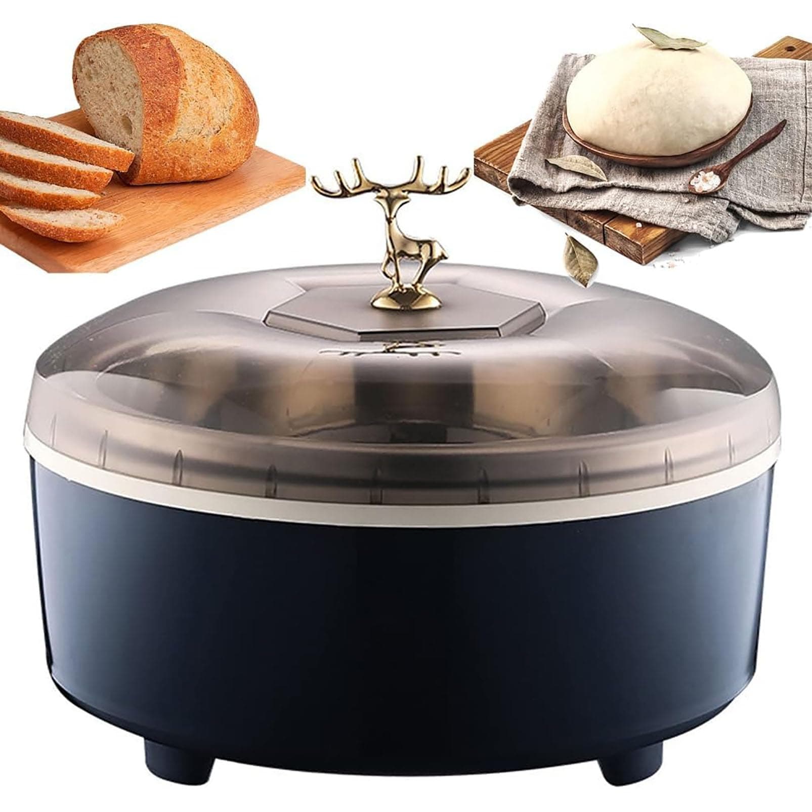 WIKINK Bread Fermentation Machine, Automatic Thermostatic Fermentation Tank Proofing Box, 5L Dough Proofer with Adjustable Temperature & Timing, for Making Bread,Yogurt,Natto,Buns