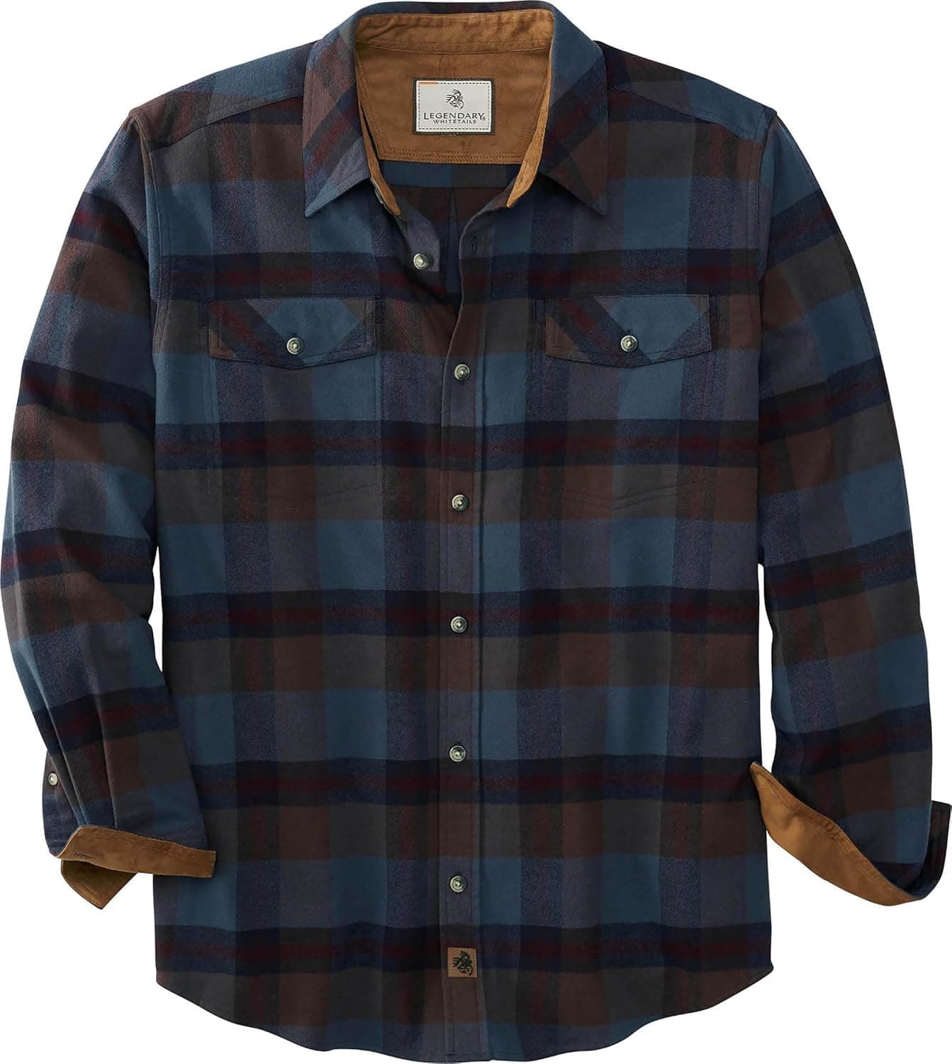 Legendary Whitetails Men's Flannel Shirt Long Sleeve Button Down Relaxed Fit