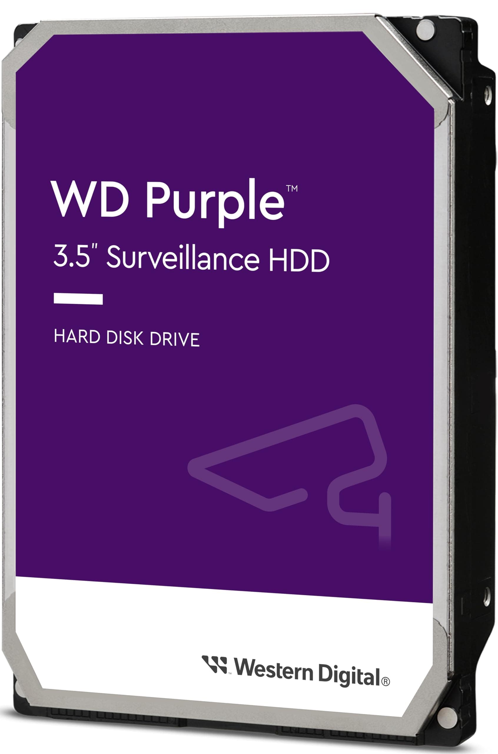 Western Digital Purple 1TB Surveillance 3.5 Inch SATA 6 Gb/s Hard Disk Drive with Allframe 4K Technology - 180TB/yr, 64MB Cache, 5400rpm - WD10PURZ