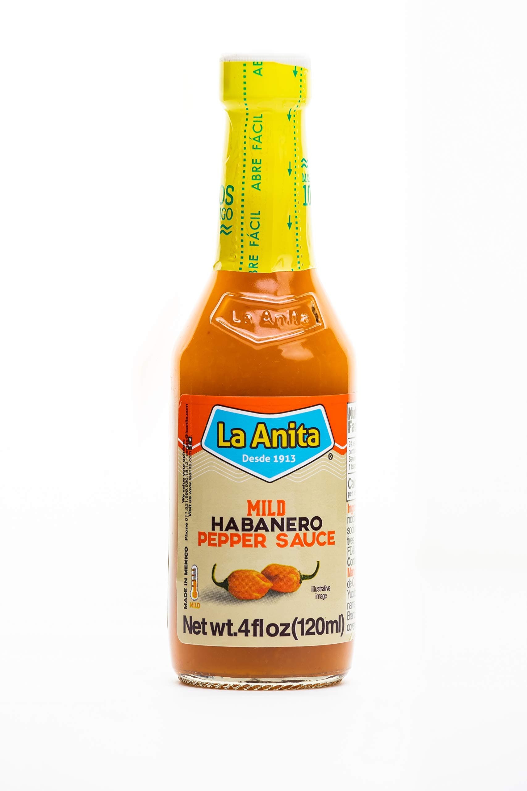 La Anita Mild Habanero Pepper Sauce 4.67oz (138ml)