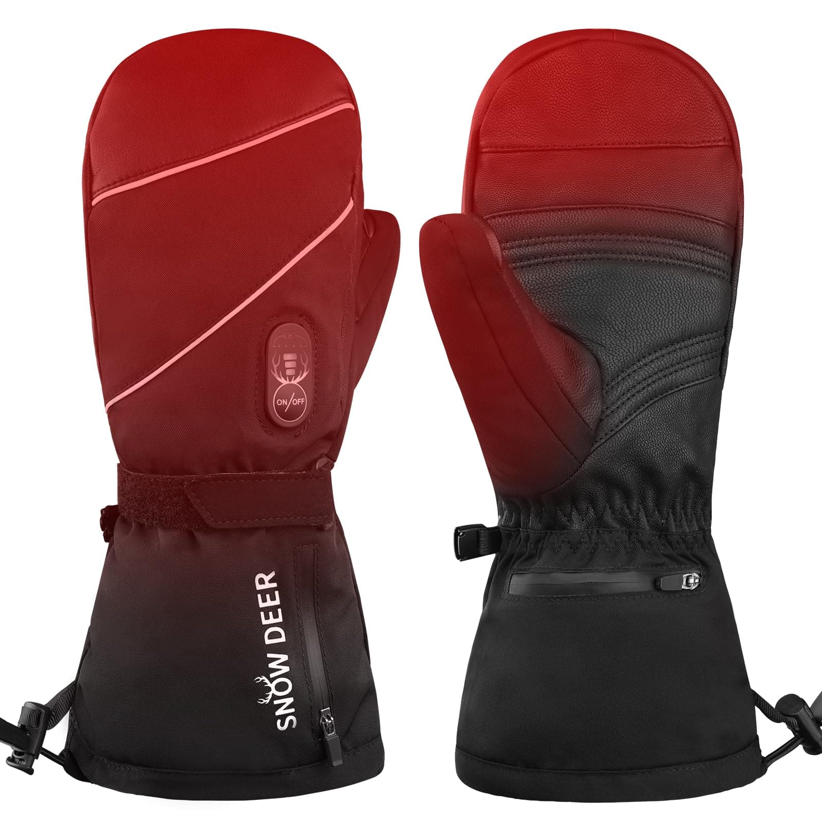 Heated Mittens Gloves for Men and Women, 7.4V 2200MAH Electric Rechargeable Battery Ski for Winter Skiing Skating Snow Camping Hiking Heated Arthritis Hand Warmer Gloves