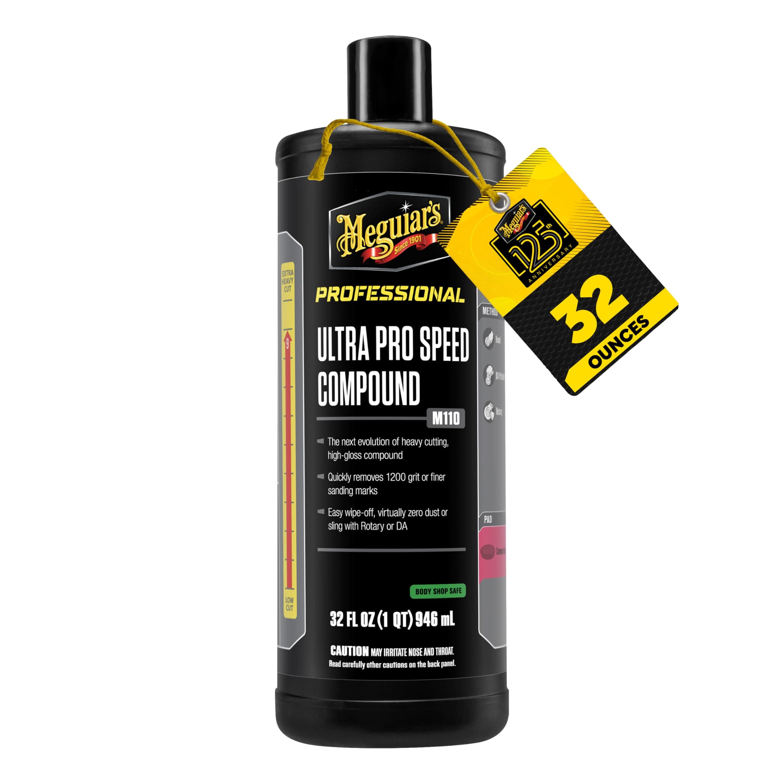 Meguiar's Professional Ultra Pro Speed Compound M11032 - Heavy Duty Compound - Pro Scratch Remover, Oxidation Remover, Heavy Swirl Mark Remover and Car Polish - Ideal for DA Polisher Use, 32 Oz