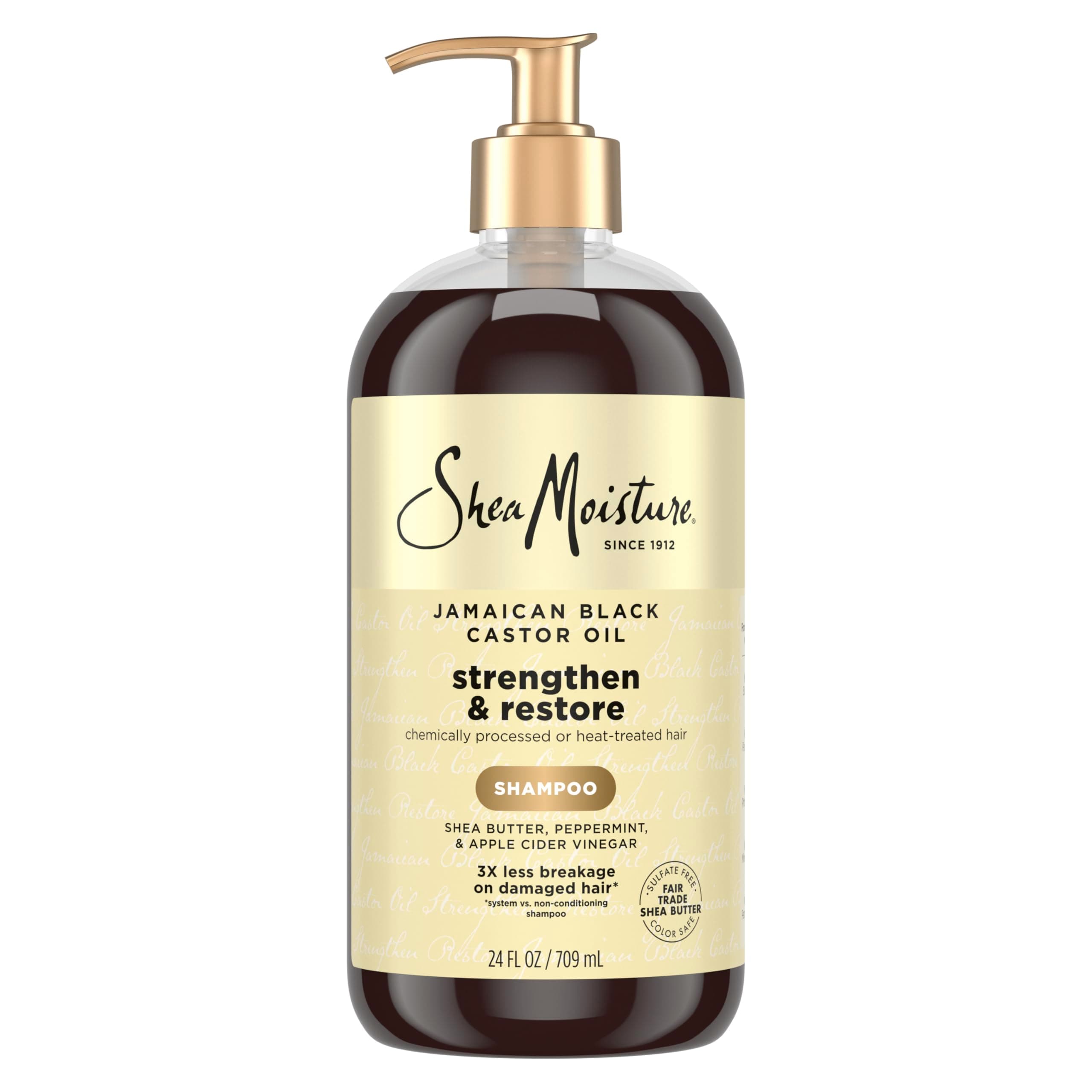Strengthen and Restore Shampoo Jamaican Black Castor Oil for Damaged Hair Sulfate-Free 24 Fl oz