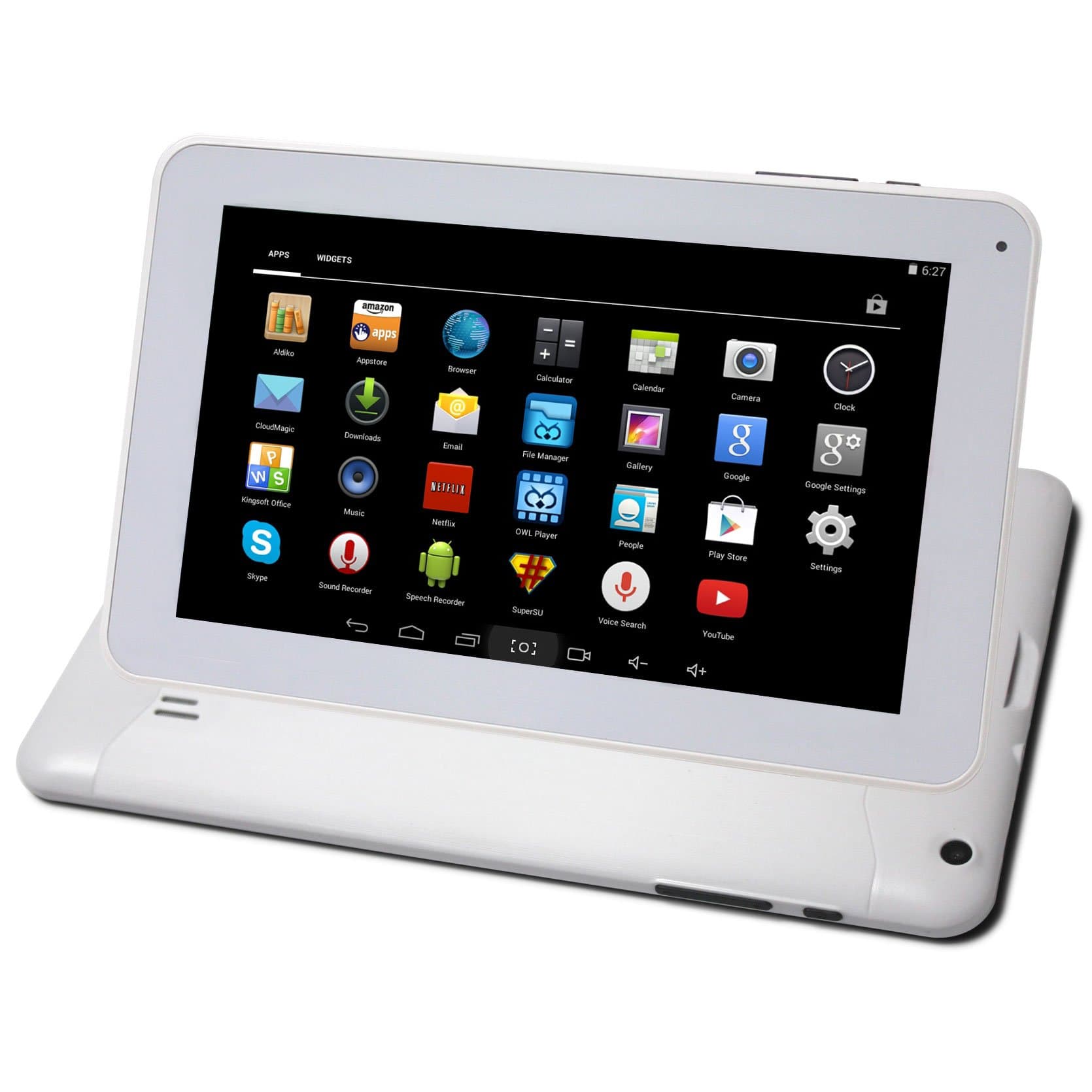 Digital Reins Vision 9 Inch Android 4.4 (Kit Kat) Tablet PC with Dual Core Processor, Dual Cameras and HDMI output [White Front]