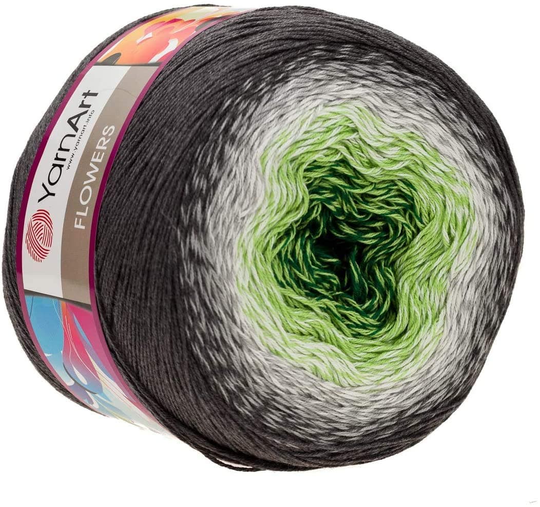 Yarn Art Flowers Yarn 55% Cotton 45% Acrylic 250gr 1094yds Multicolor Cotton Yarn Rainbow Crochet Yarn Spring Summer 2 Sport Yarn (291)