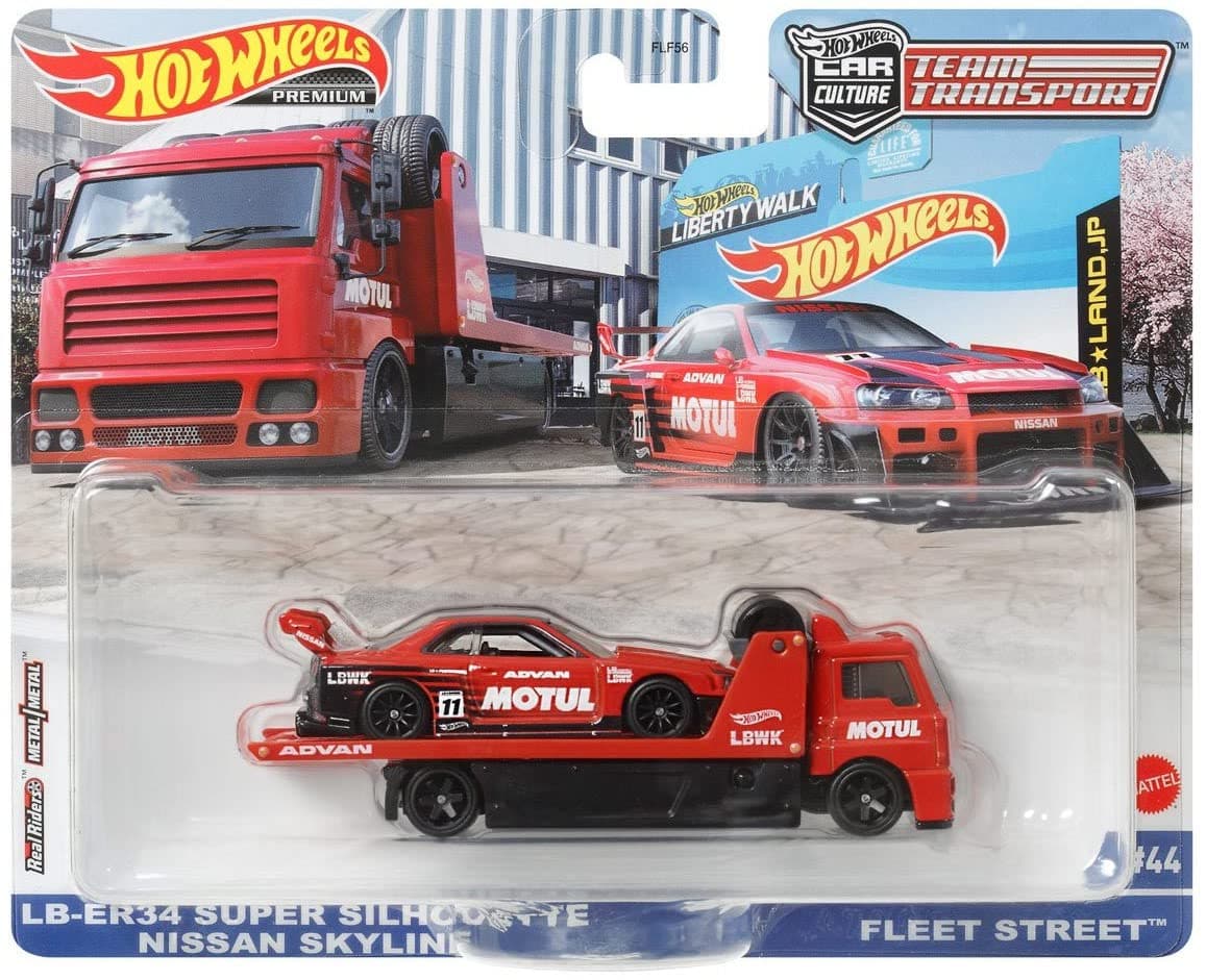 Hot Wheels LB-ER34 Super Silouette Nissan Skyline Fleet Street, Team Transport Nissan Skyline #44