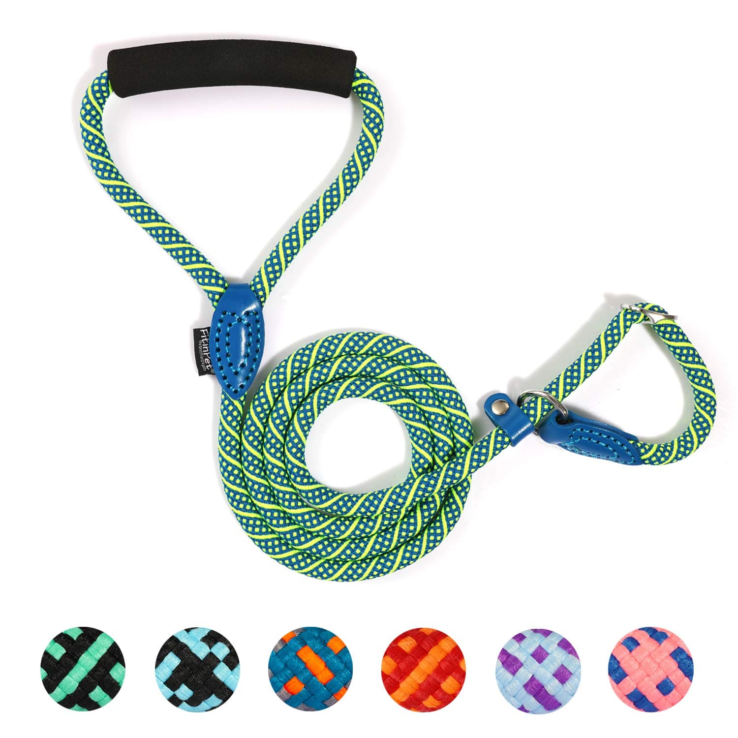 Dog Slip Lead Training Rope Leash Multi-Function with Comfortable Padded Handle Adjustable Durable 5 FT for The Perfect Length of Training Daily for Small Medium Large Dogs