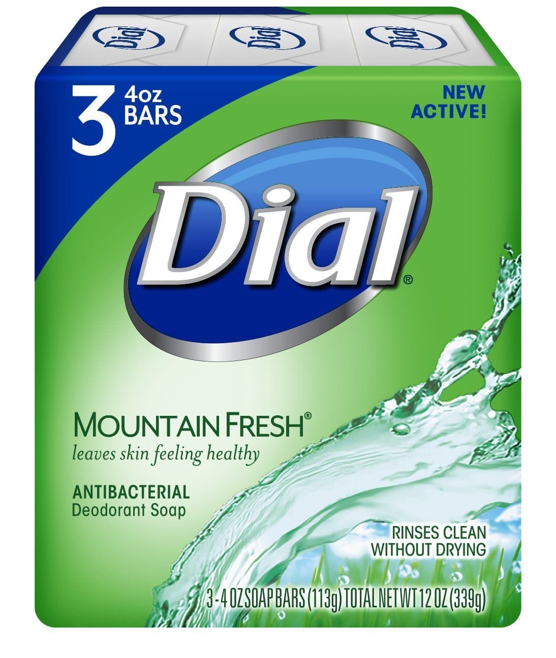 Mountain Fresh Antibacterial Deodorant Soap 4.5 ounces each 3-Count (2 Pack)