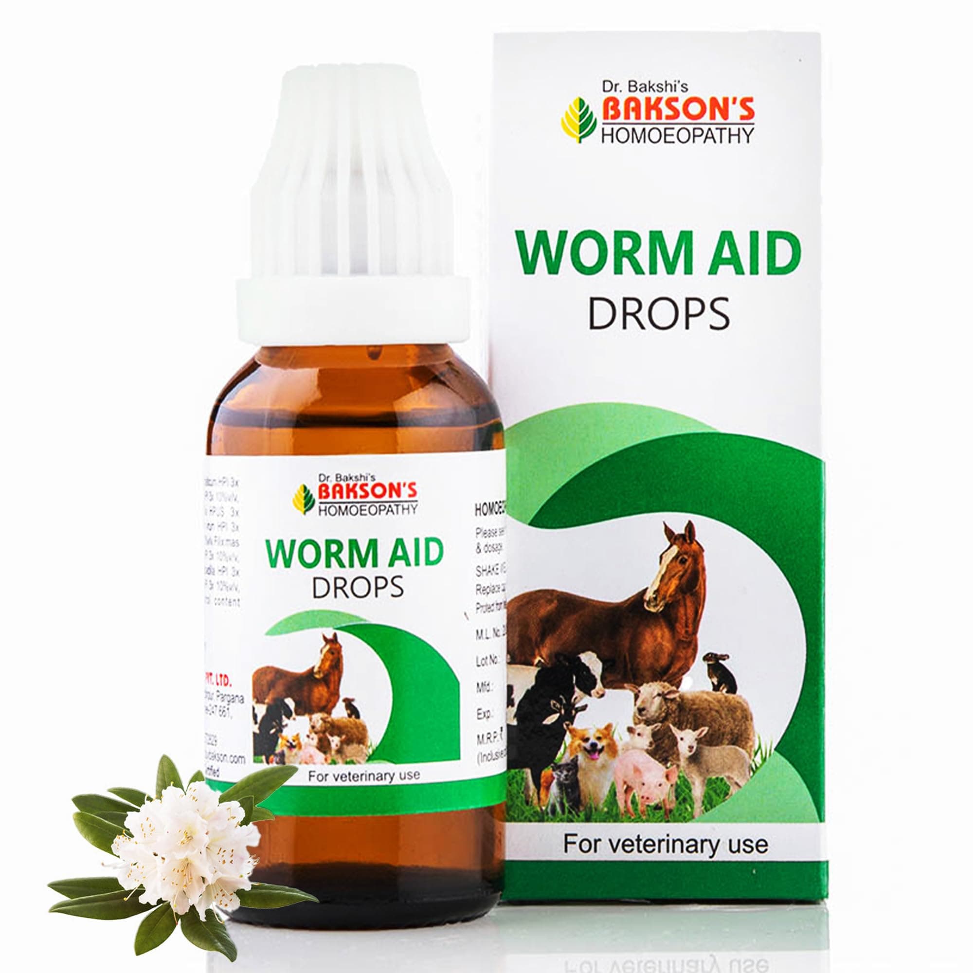 Bakson Veterinary | Worm Aid Drops | 30 ML
