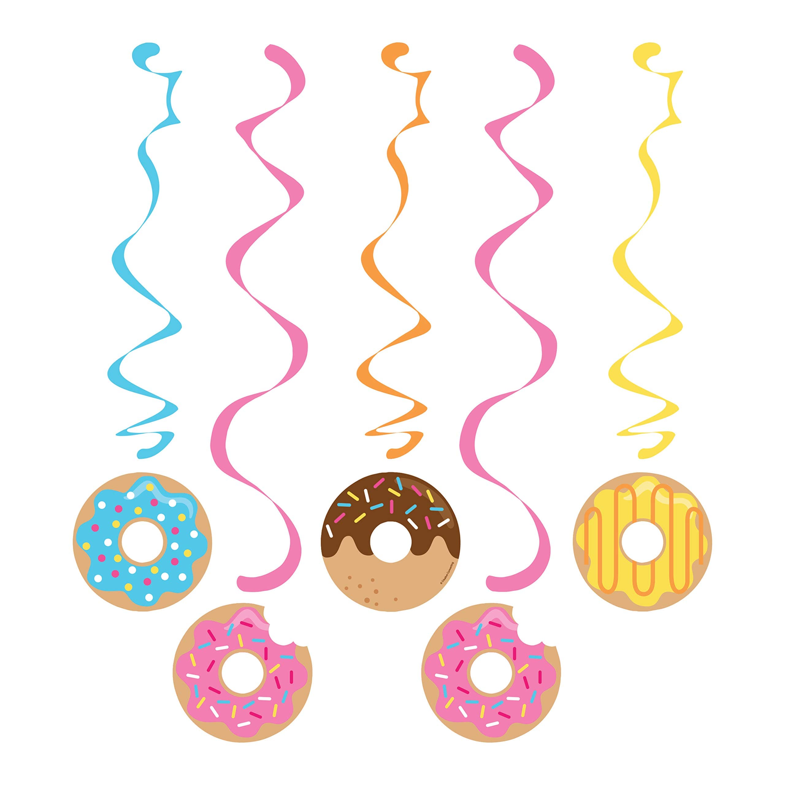 Creative Converting - 324238 Creative Converting Donut Party Dizzy Danglers, Multisizes, Multicolor