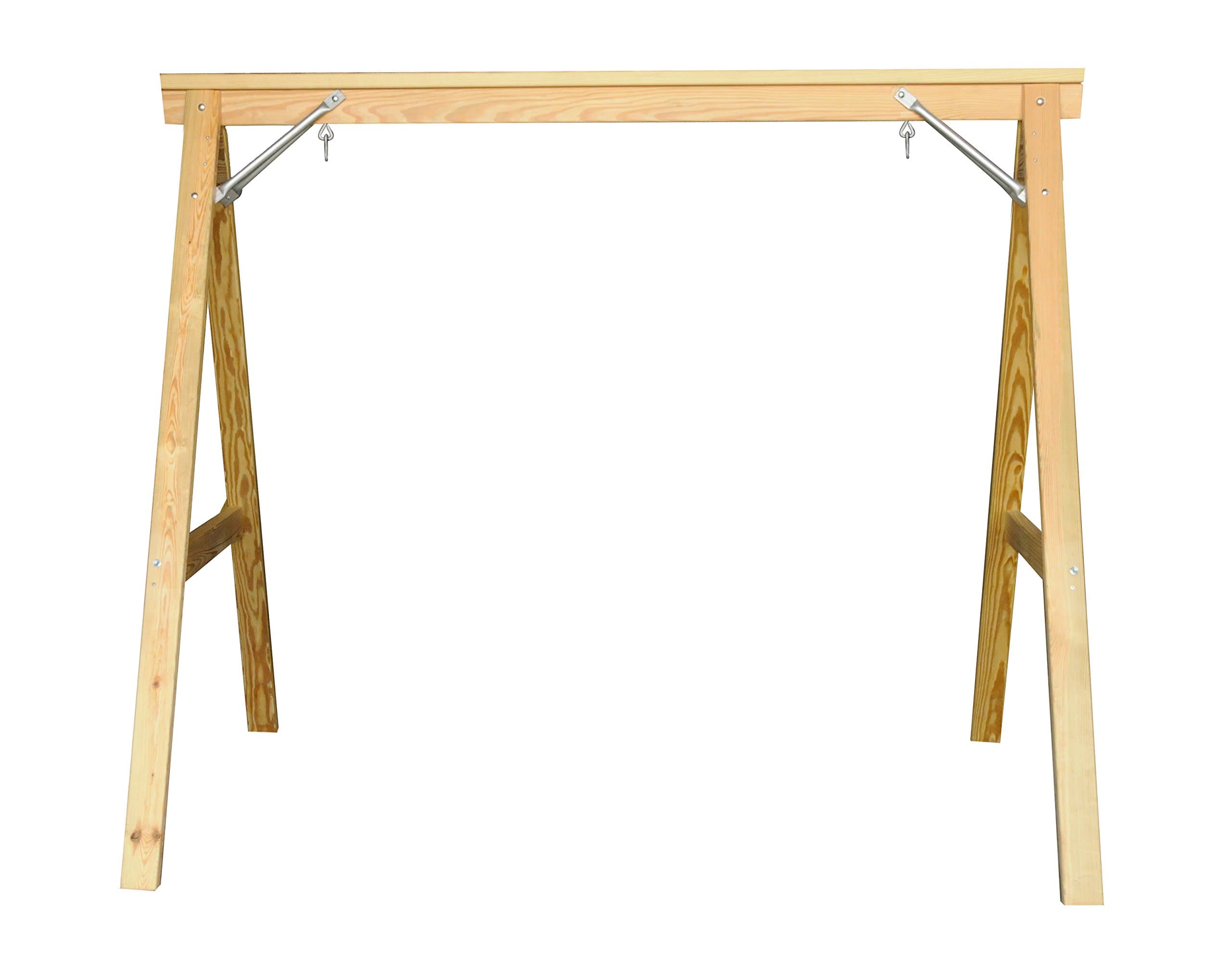 Scandinavian Style Wood Porch Swing Stand for 4ft Swings Made in USA from Selected Treated Yellow Pine and Zinc Coated Fasteners
