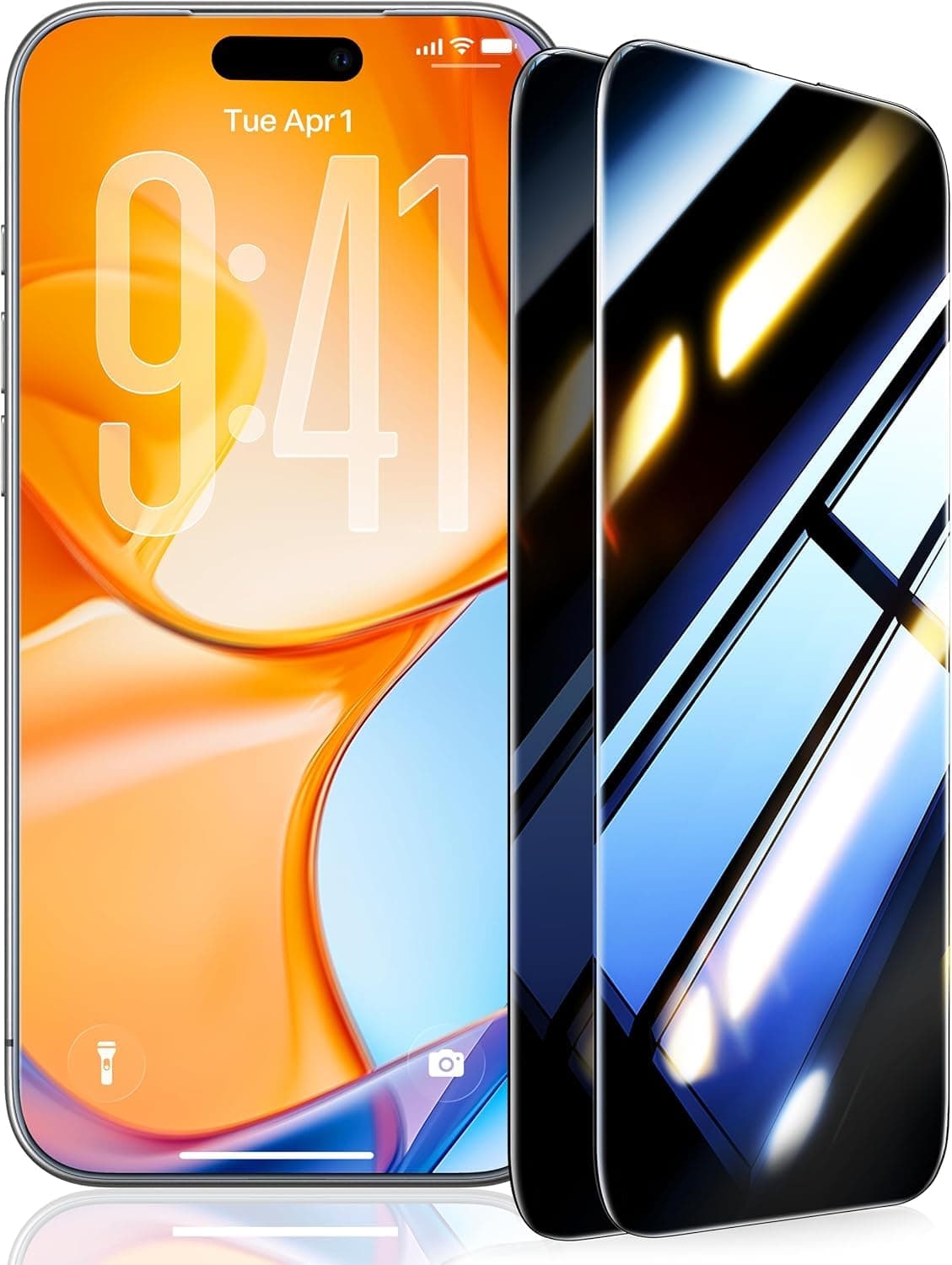 TOP 9H+ Armor for iPhone 16 Pro Max Privacy Screen Protector [NO.1 Military Grade Shatterproof] Privacy Screen iPhone 16 Pro Max Tempered Glass [100% Anti Spy & Longest Durable] 2 Pack