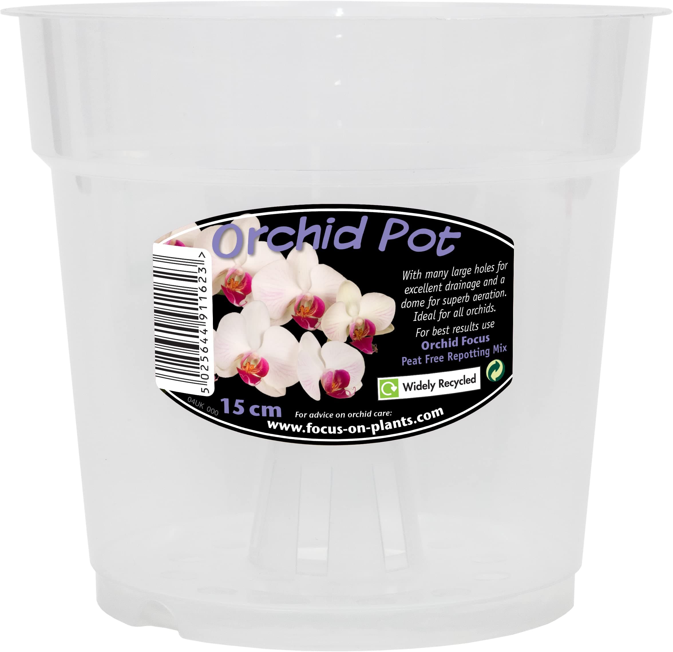 Clear Orchid Pot 15 cm