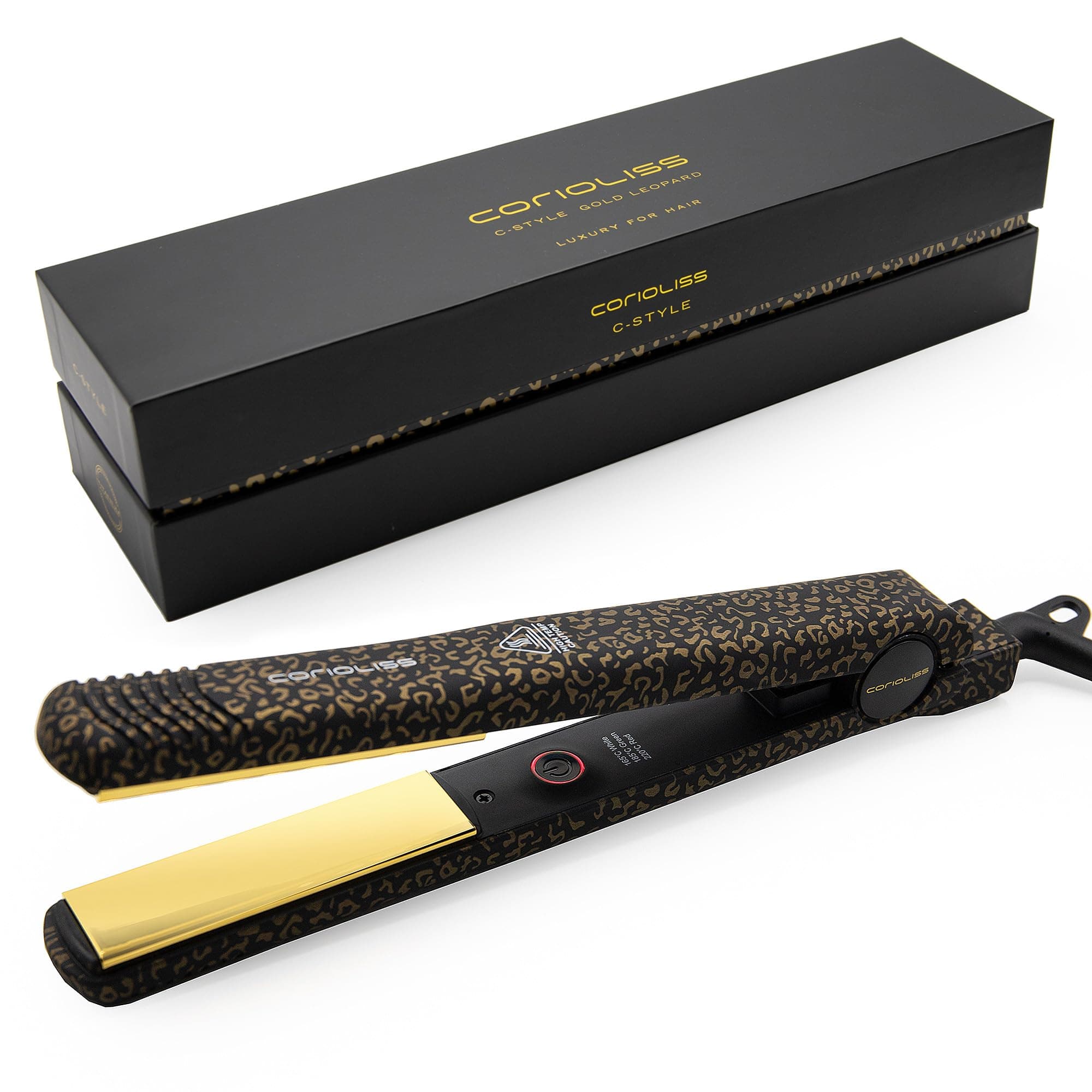 Corioliss C Style Classic pro Hair Straightener for Women Professional Titanium Plates Flat Iron Black Soft Touch Leopard Gold Soft Touch