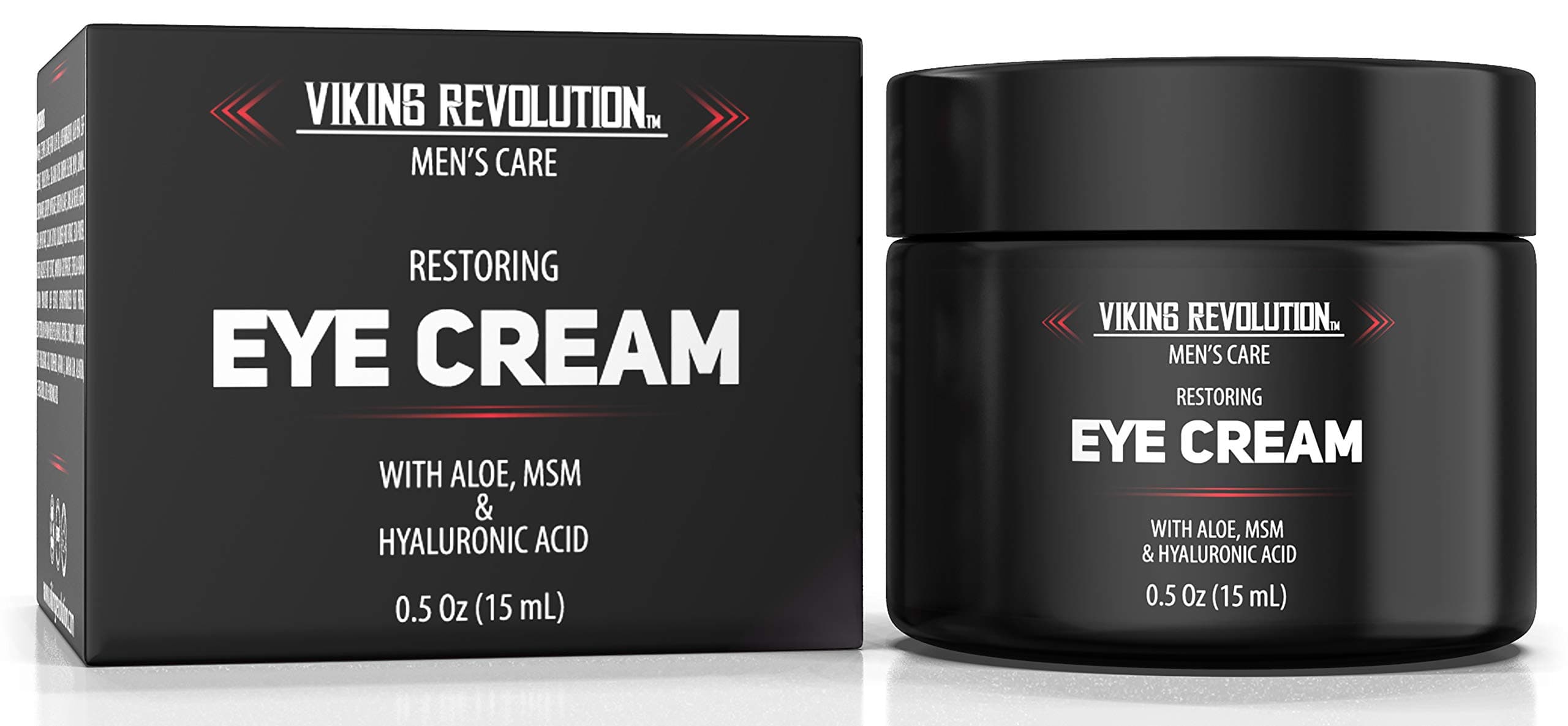 Viking Revolution Men's Eye Cream - Natural Anti-Aging, Dark Circle Treatment, Reduces Puffiness & Crowsfeet - 6ml
