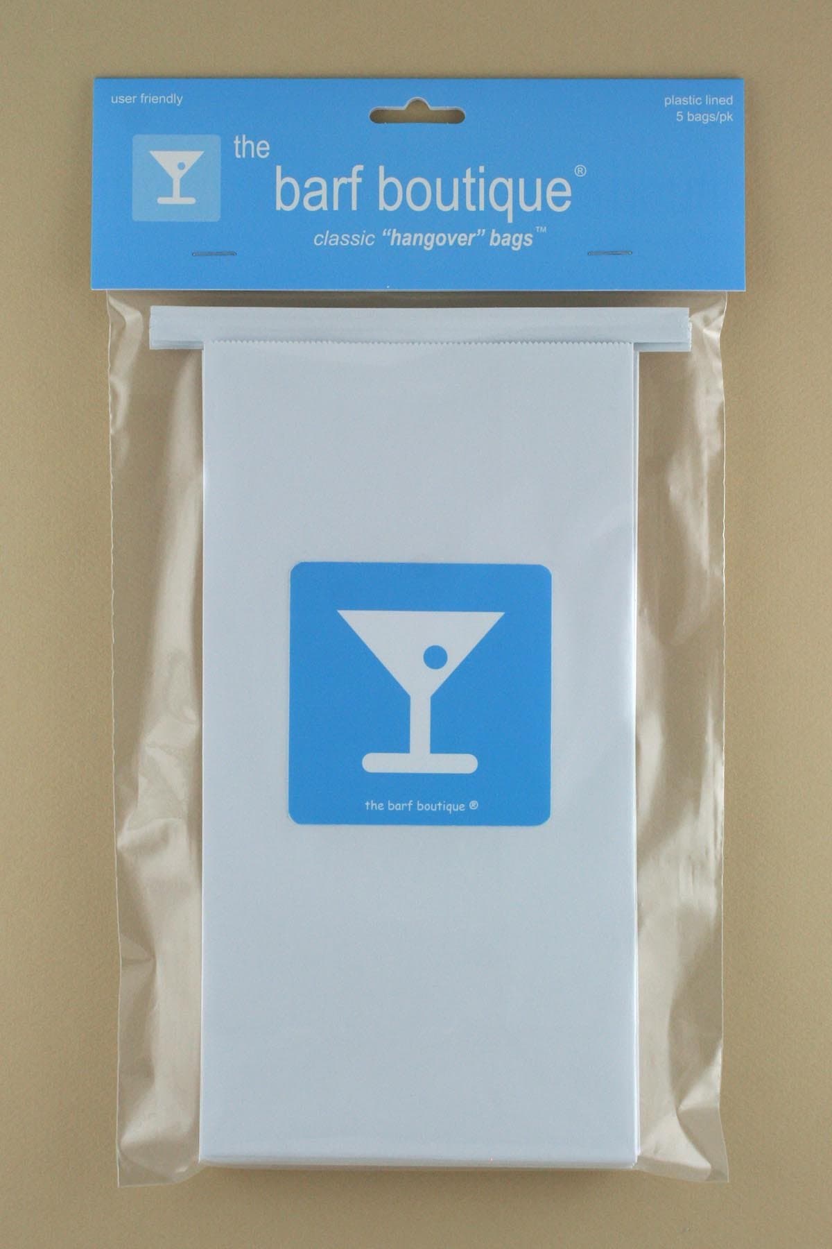"Hangover" Barf Bags - Disposable Vomit Sickness Bags (5/pk)