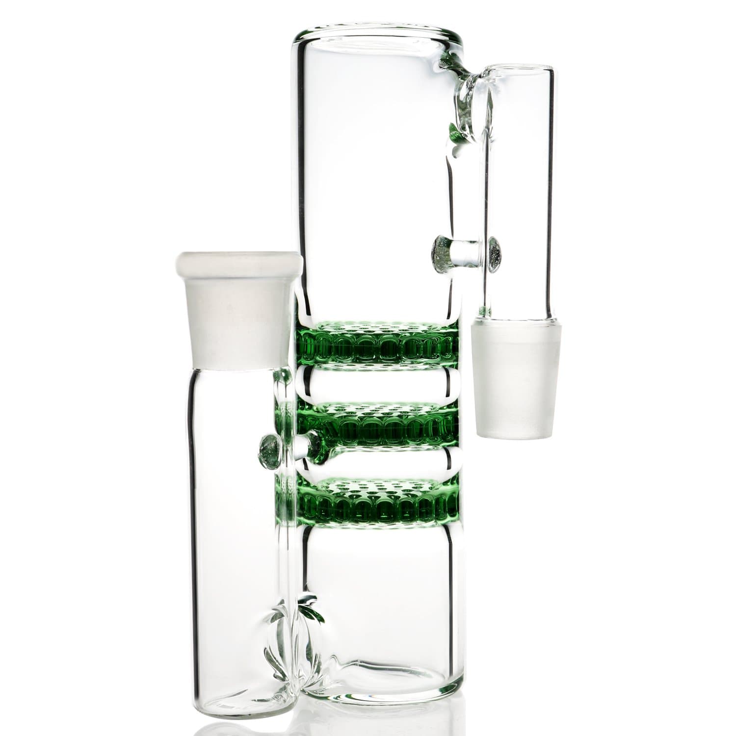 UUYSU Ash Catcher 18.8mm 18mm Adapter Glass Bong Percolator Attachment Pre-cooler Dab Rig Glass Ash Catcher Bubbler Bong Filter Bowl Ashcatcher Water Glass Bong Ice Catcher Honeycomb Perc Bongs Pipes