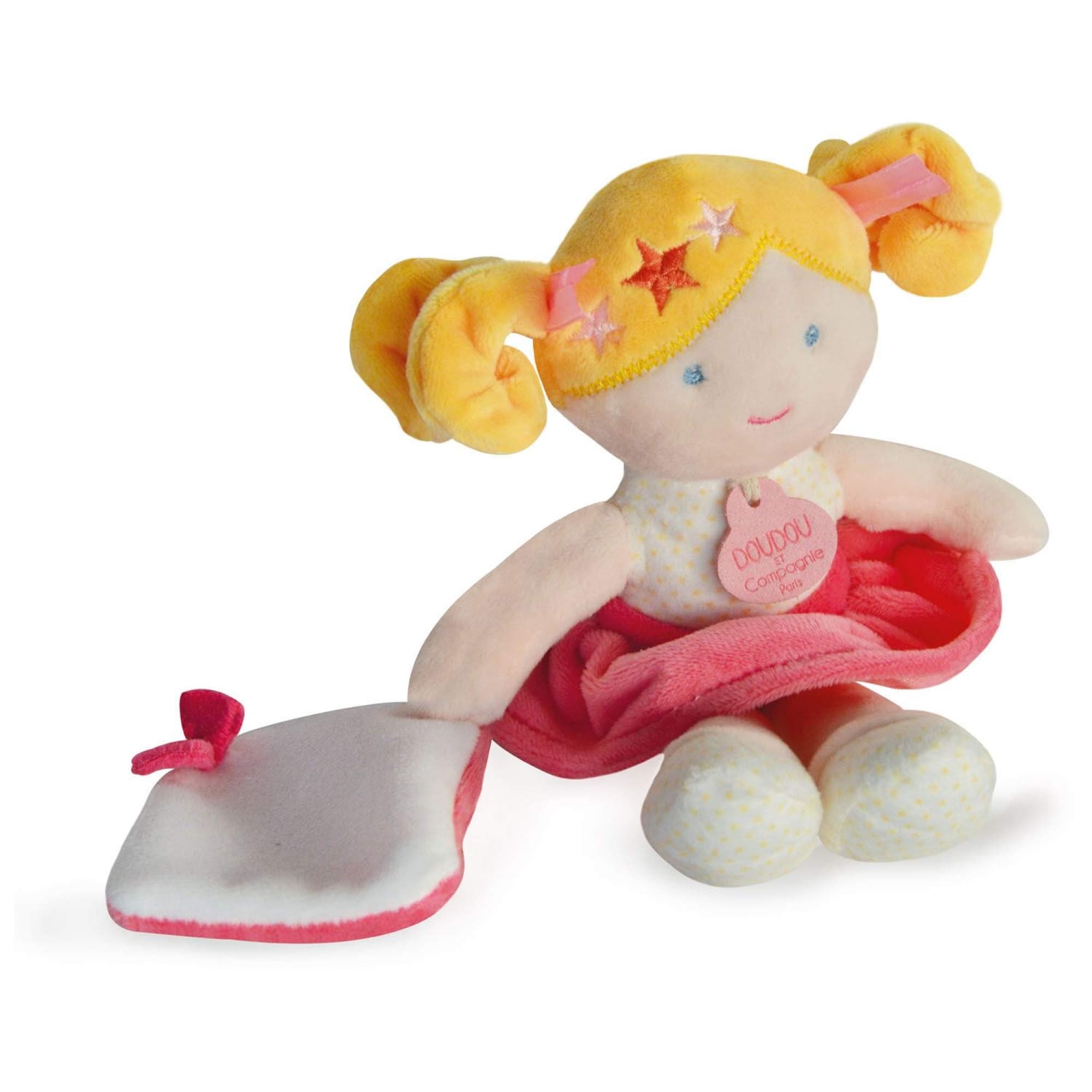 Doudou et Compagnie DC3679 plush doll with swing, 21 cm, in beautiful gift box