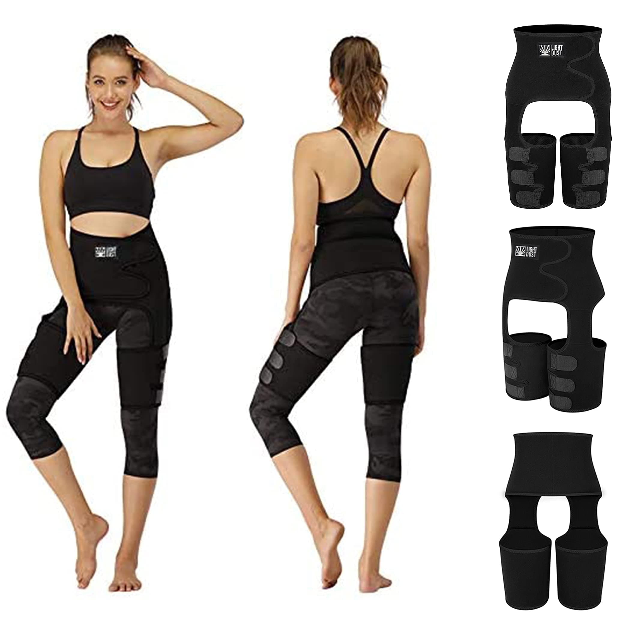 Waist Thigh Trimmer for Women, 2 in 1 Women Waist and Thigh Trimmer for Workout