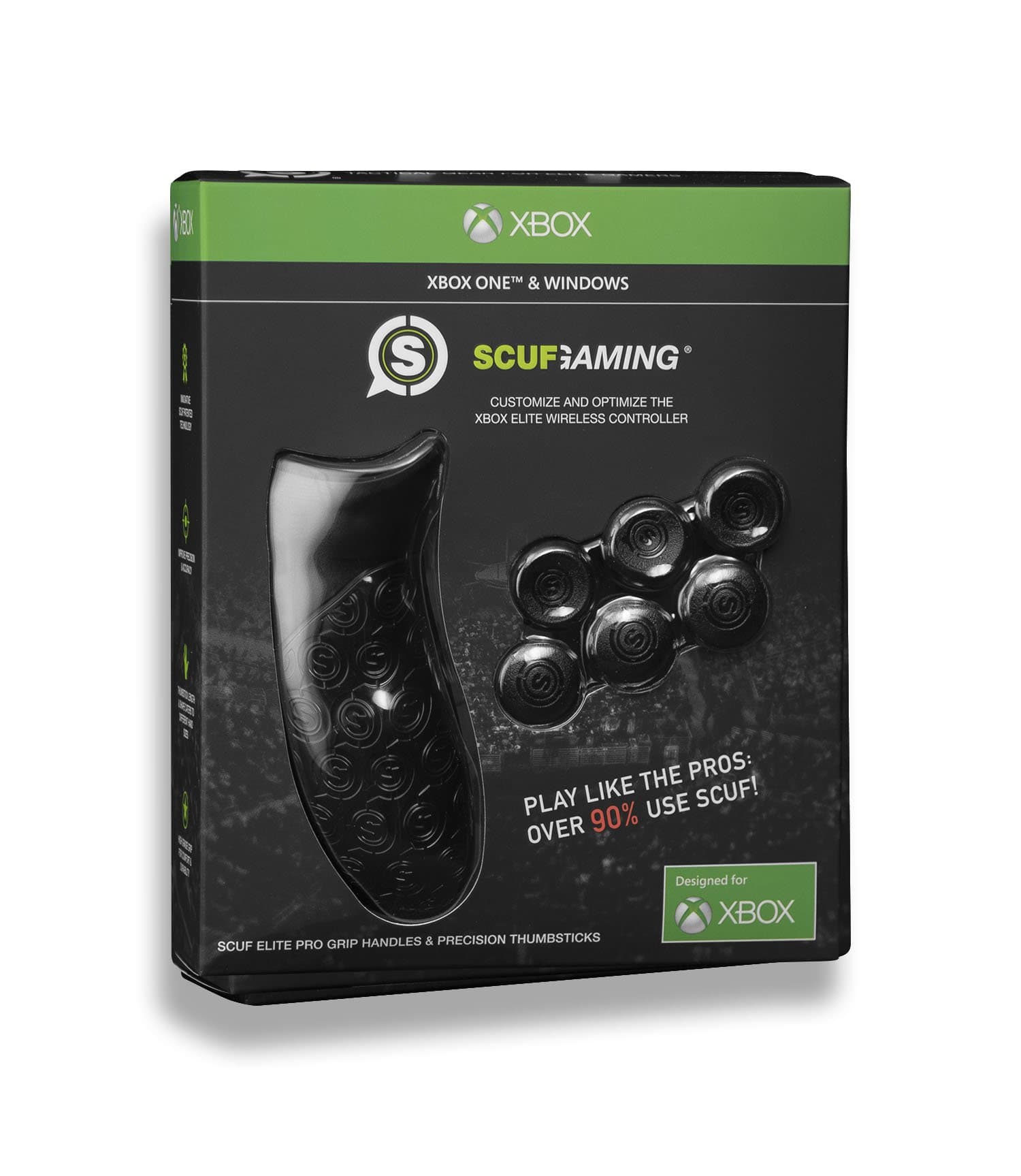 Scuf Gaming Elite Precision Thumbsticks and Pro Grip Handles - Black - Only Compatibile With Xbox One Elite Wireless Controller [xbox_one]