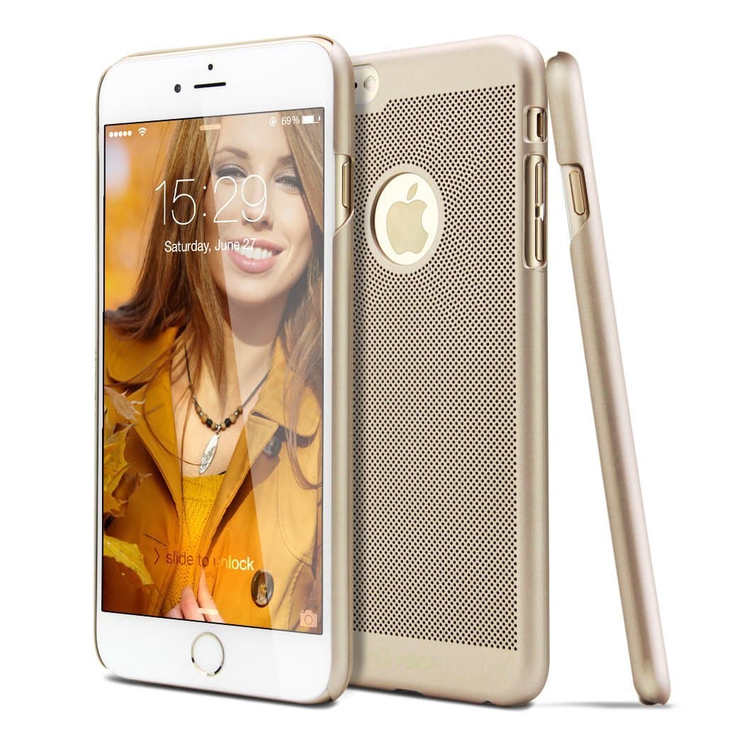 iPhone 6s Plus Case,German MobTech Co. [Liquid Armor] SOFT-FLEX [GOLD] Premium Hard TPU Case for iPhone 6s Plus(2014) / 6 (2015) - Gold