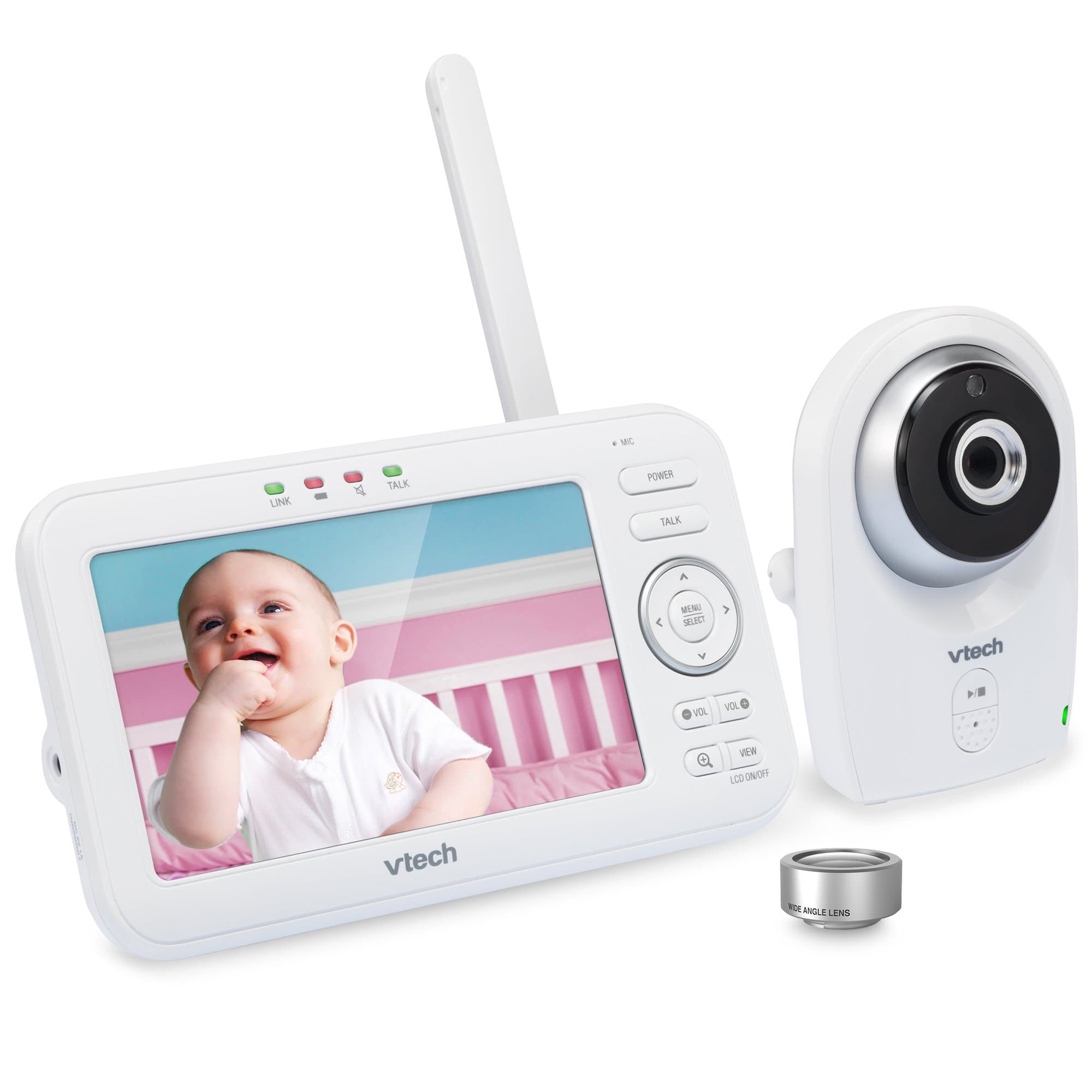 VM351 Video Baby Monitor with Interchangeable Wide-Angle Optical Lens and Standard Optical Lens