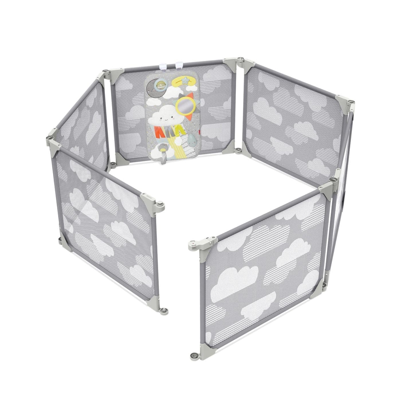 Skip Hop Expandable Baby Gate, Playview Enclosure, Silver Lining Cloud