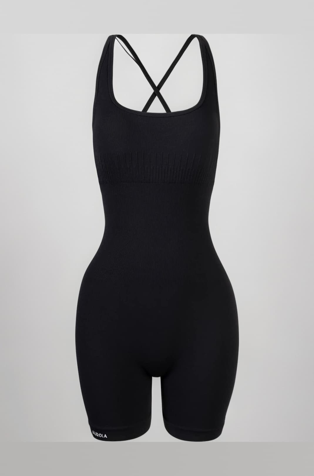 AUROLA Strapy Romper for Women Workout Yoga Gym Seamless One Piece Jumpsuit Tummy Control Padded Sports Bra