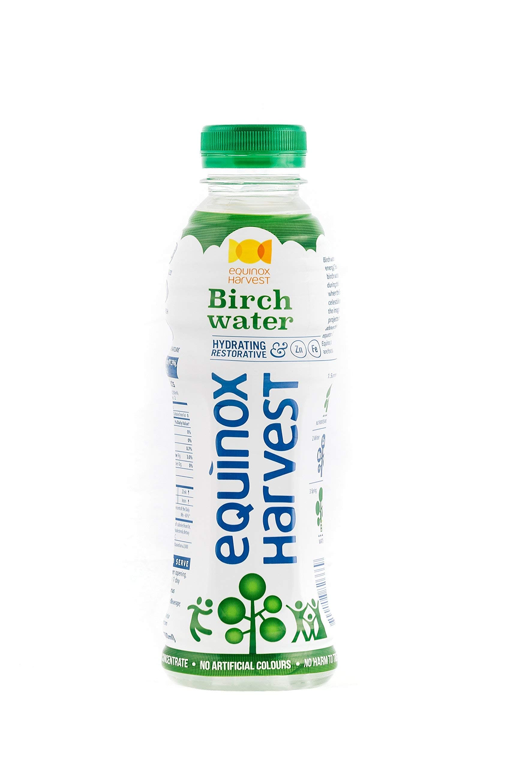 EQUINOX HARVEST Birch Water REGULAR / 16.9 Fl. Oz. (500ml) x 12 Bottles/Tapped from Birch Trees/Natural Ingredients