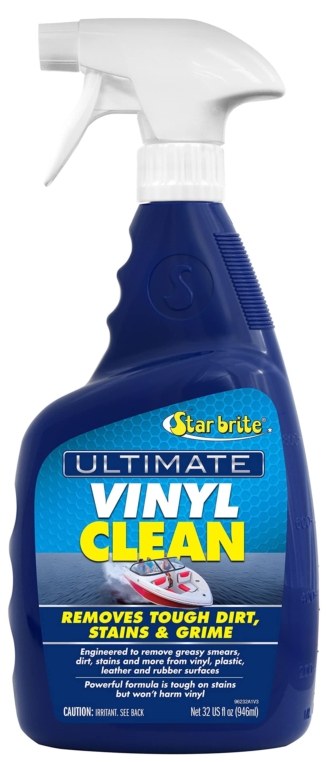 Ultimate Vinyl Clean Spray - Multi-Surface Cleaner for Auto, RV, Home & Boat Upholstery - Vinyl, Rubber, Leather, Plastic + Interior & Exterior Trim 32 OZ (096232)
