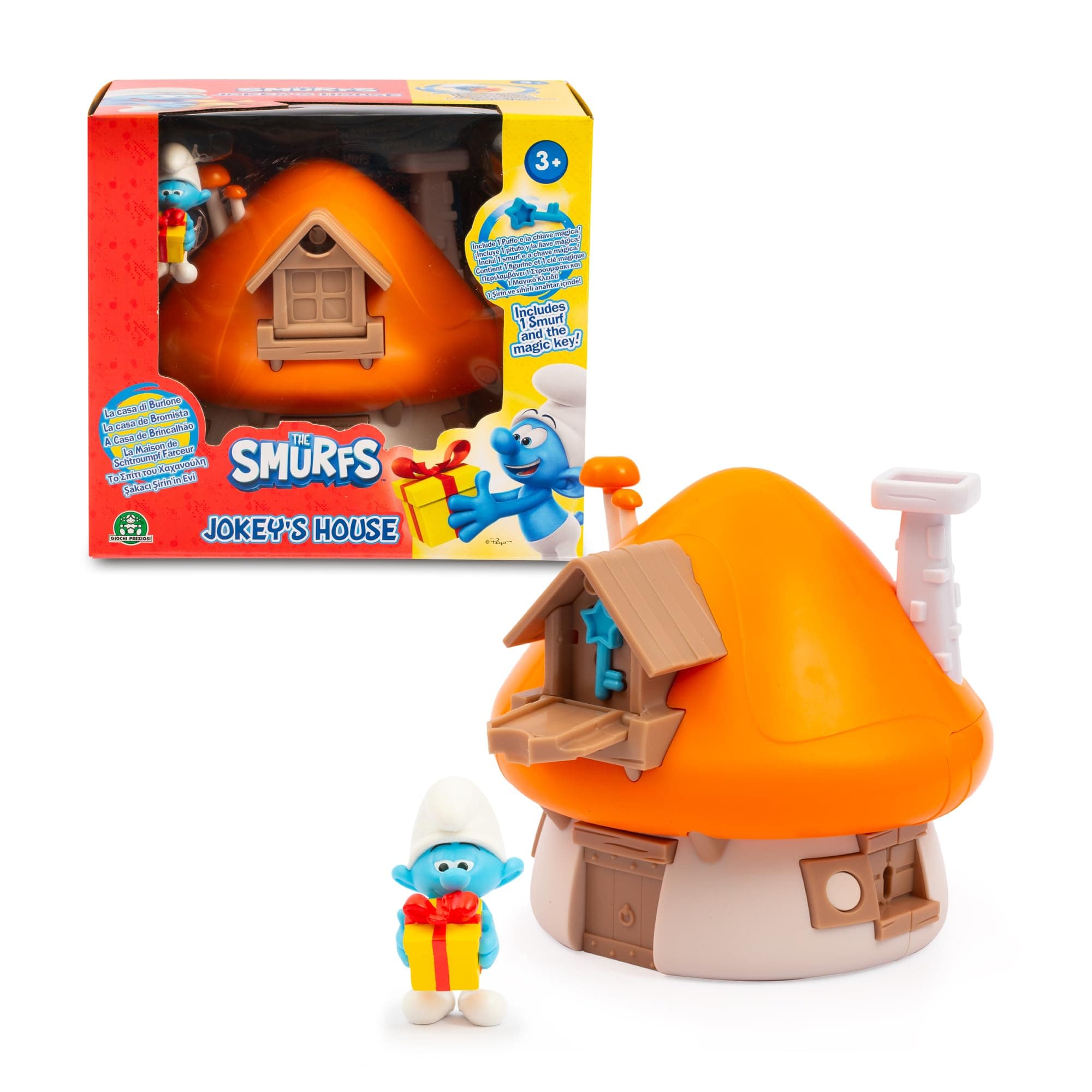 The Smurfs, Magic House that Opens with 1 Figure 5.5 cm and Accessories, Stchlumps with Stchlümpfen, Toy for Children from 3 Years, PUF202