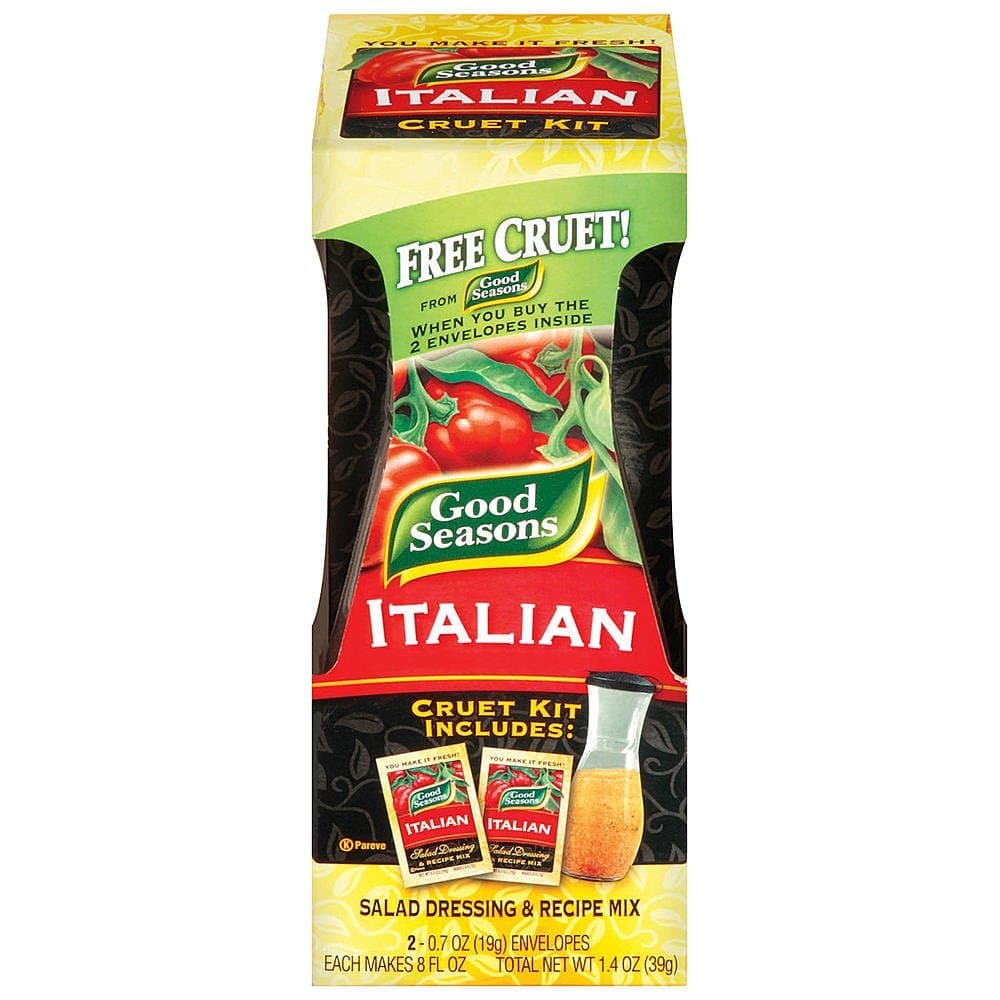 Salad Dressing and Recipe Mix With Cruet, Itali