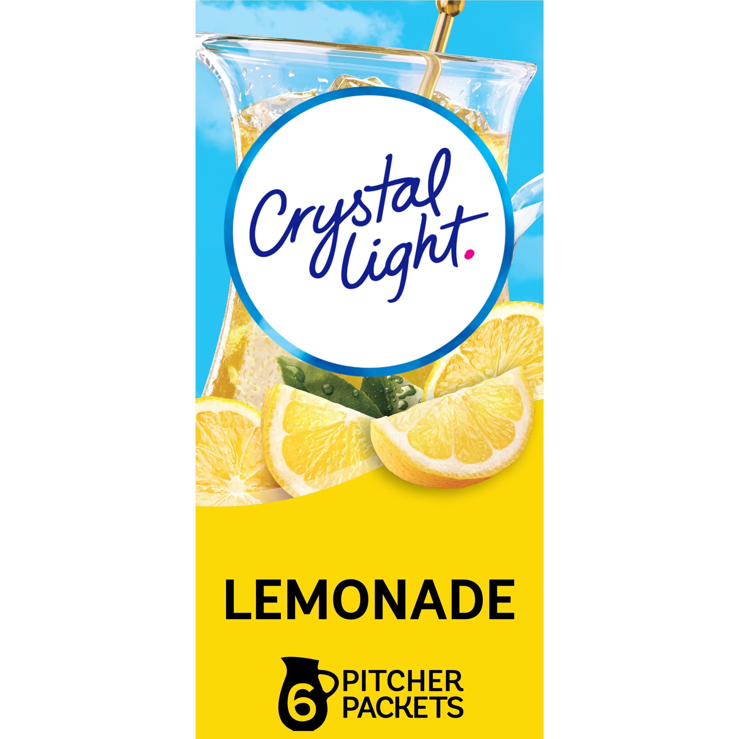 Crystal Light Sugar-free Lemonade Natural Flavor Powdered Drink Mix, 72 Count Jar Packs, 6 Count (Pack of 12)
