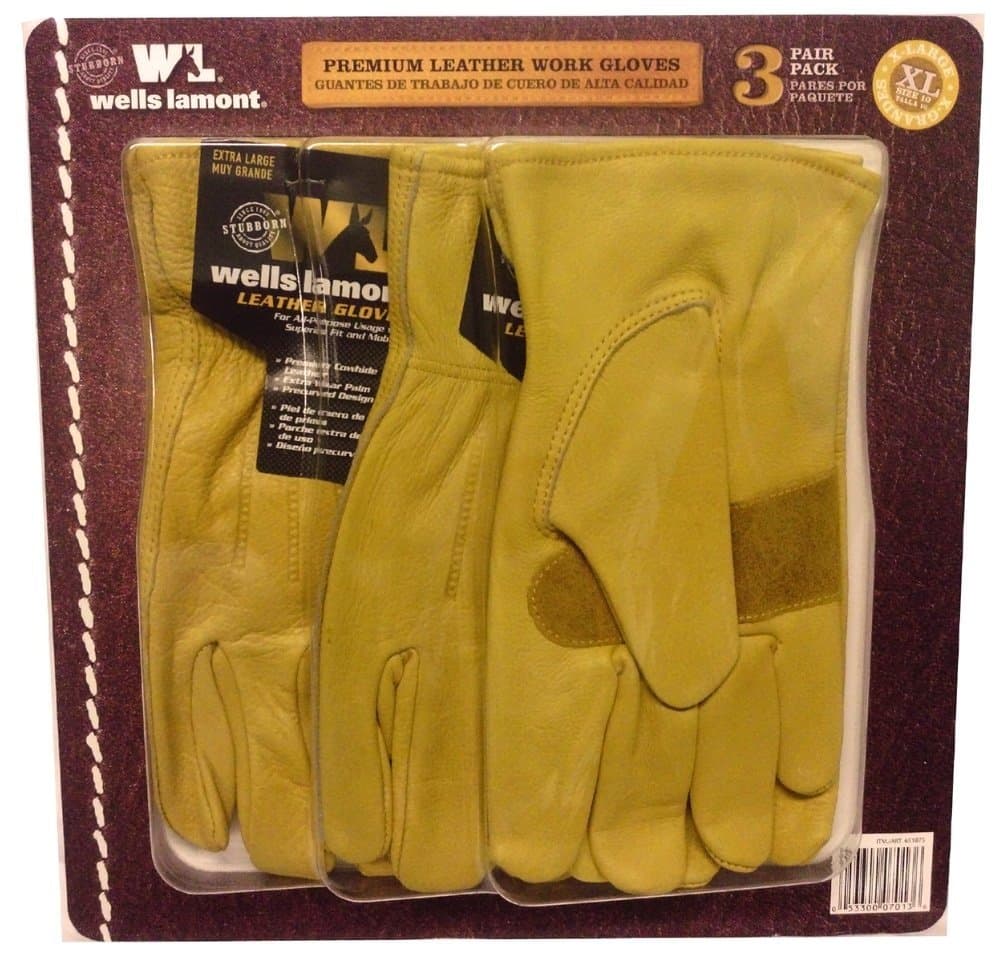 Wells Lamont Premium Leather Work Gloves 3 Pair Pack - Large by Wells Lamont [並行輸入品]