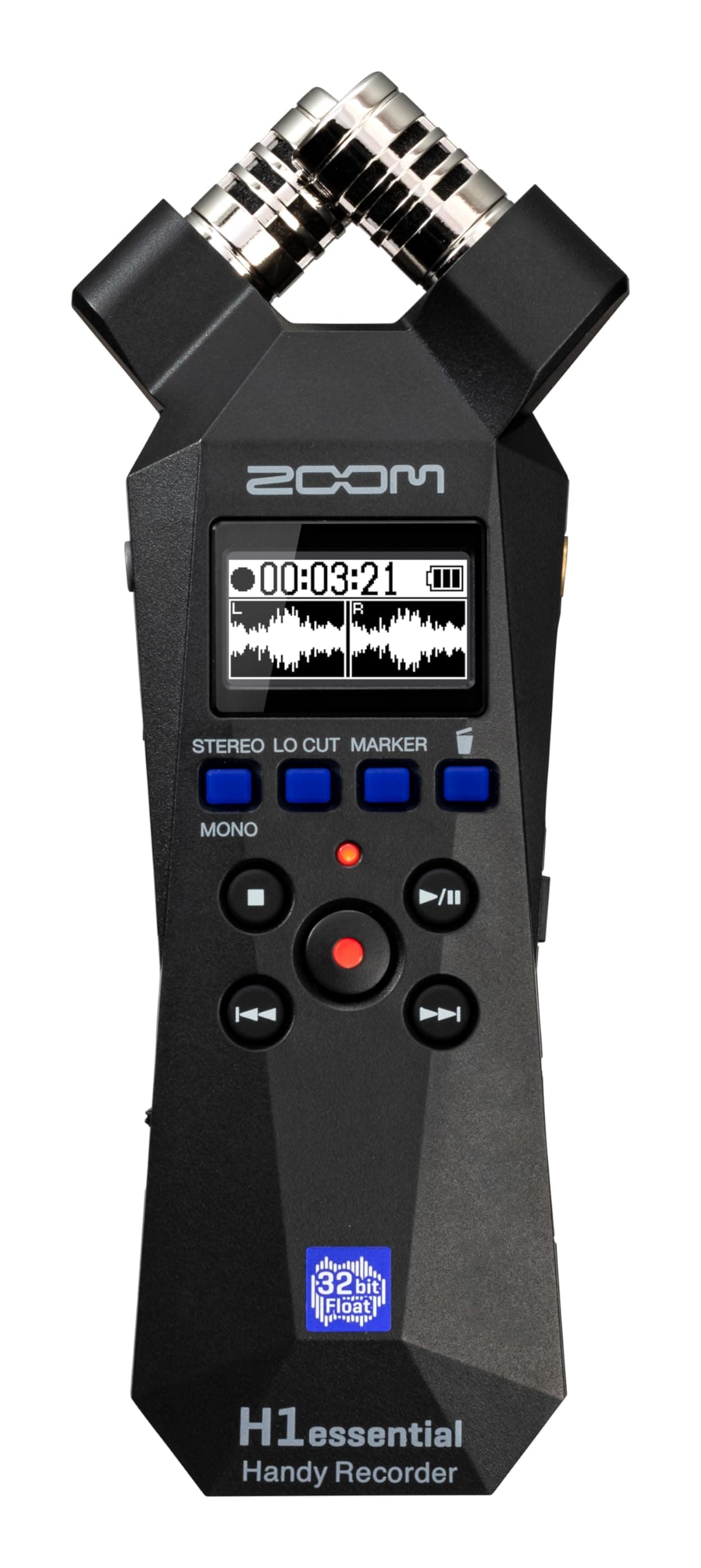 H1 Essential Handheld Recorder for Musicians, Podcasters & Filmmakers with Stereo Microphones, 32-Bit Float, USB Microphone Mode