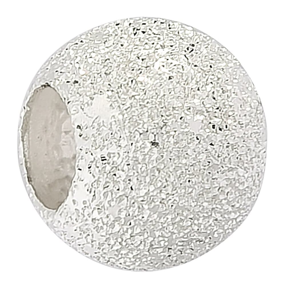 925 Sterling Silver Frosted Surface Ball Bead Hobbies Bead Fits Pandora Charms