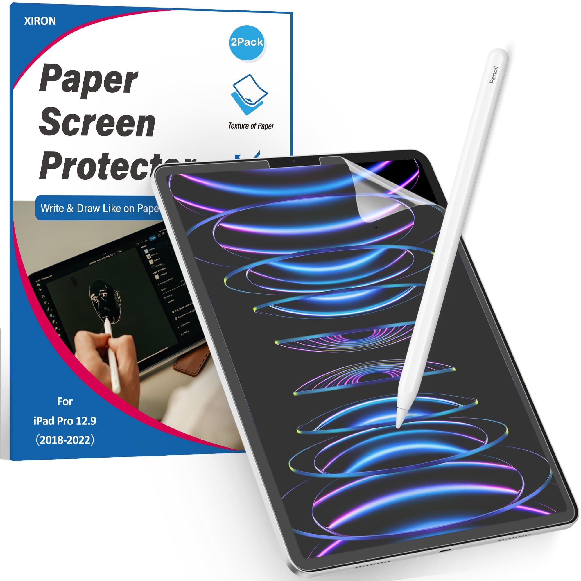 Compatible with iPad Pro 12.9 (2022&2021&2020 & 2018) Screen Protector