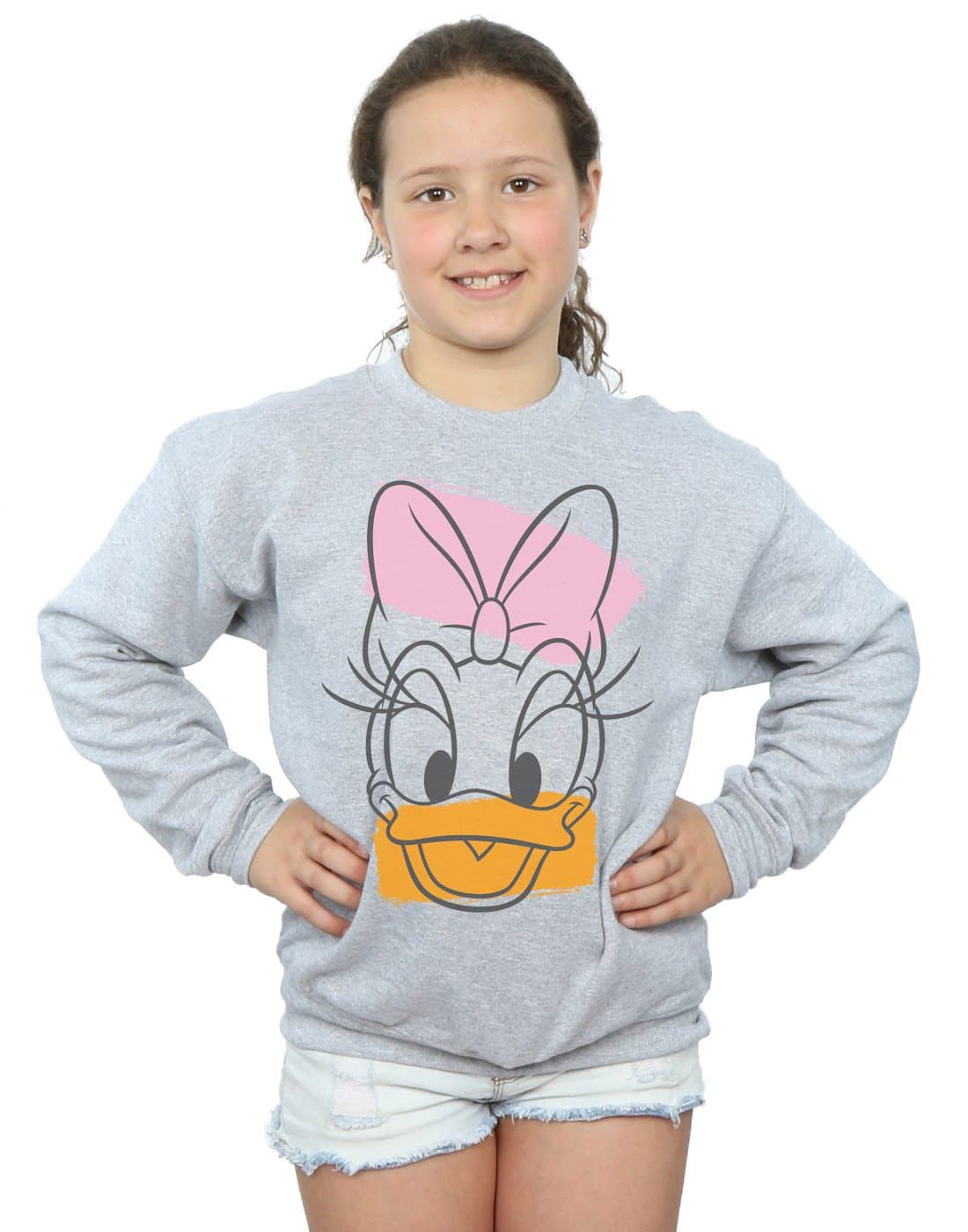 Disney Girls Daisy Duck Head Sweatshirt