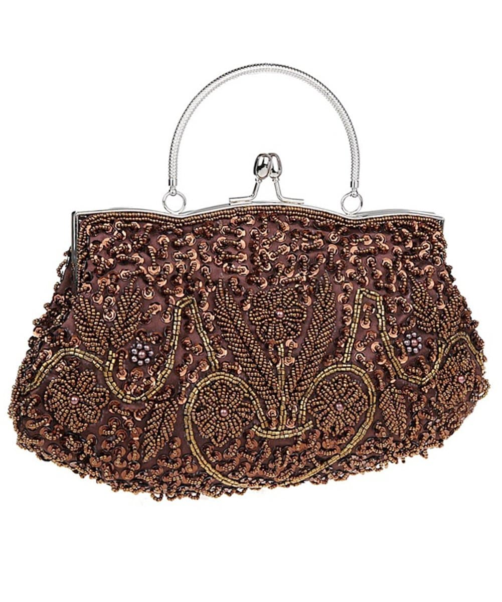 Satin Purse Evening Handbags Wedding Bag Beaded Sequins Clutch for Party