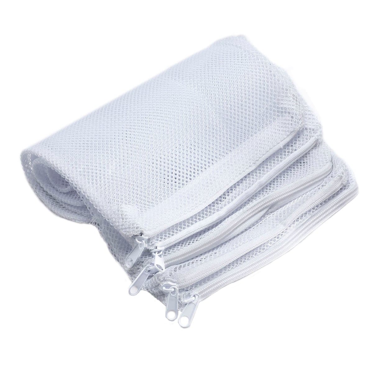 FUNLAVIE Aquarium Filter Nylon Mesh Bags 20pcs Filter Media Net Bag Zipper - 15x 20cm