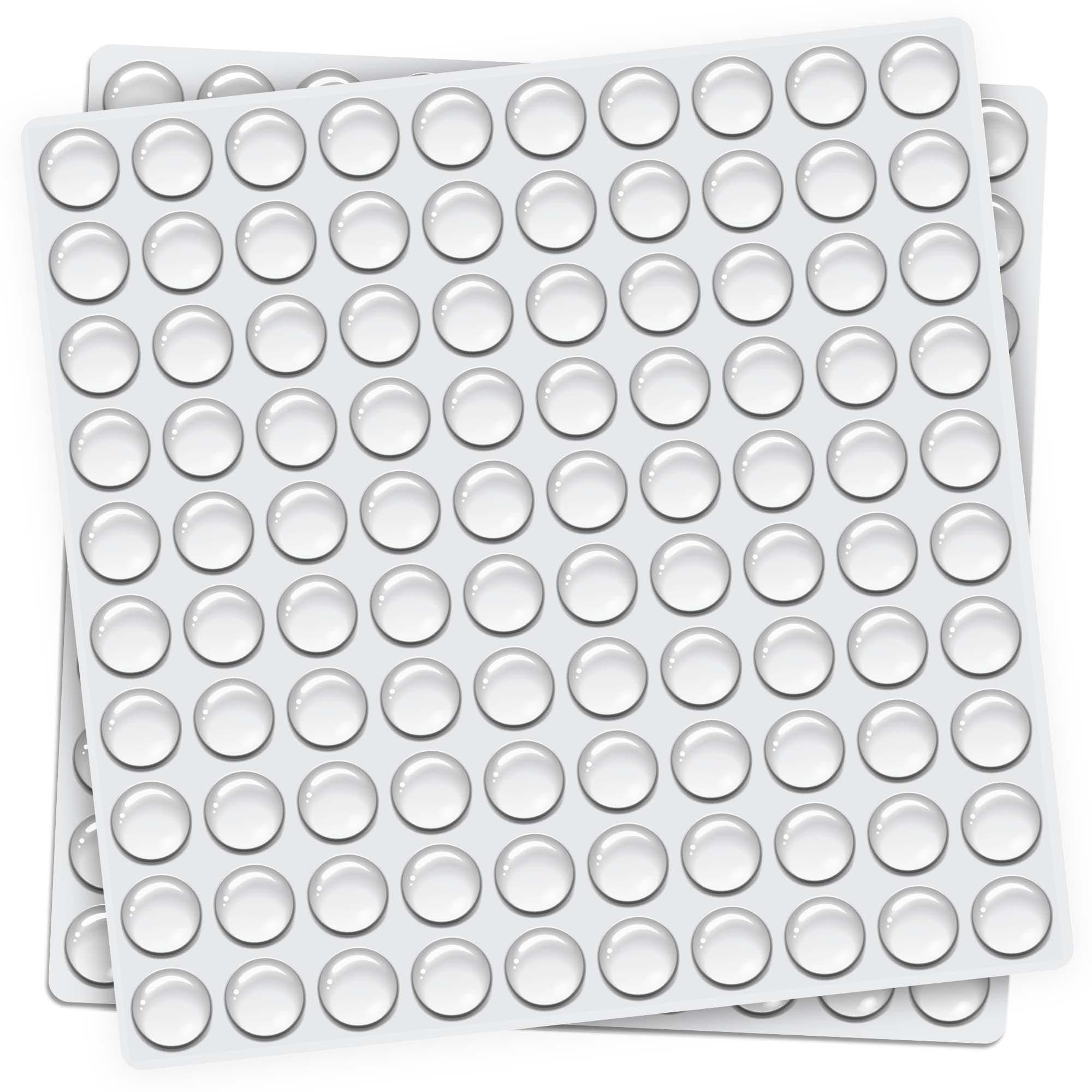 Cabinet Door Rubber Bumpers 200 Pcs Self Adhesive Sound Dampening Clear Bumper Pads for Drawers, Table Tops, Cupboard, Picture Frames, Glassware and Furniture (Hemispherical)