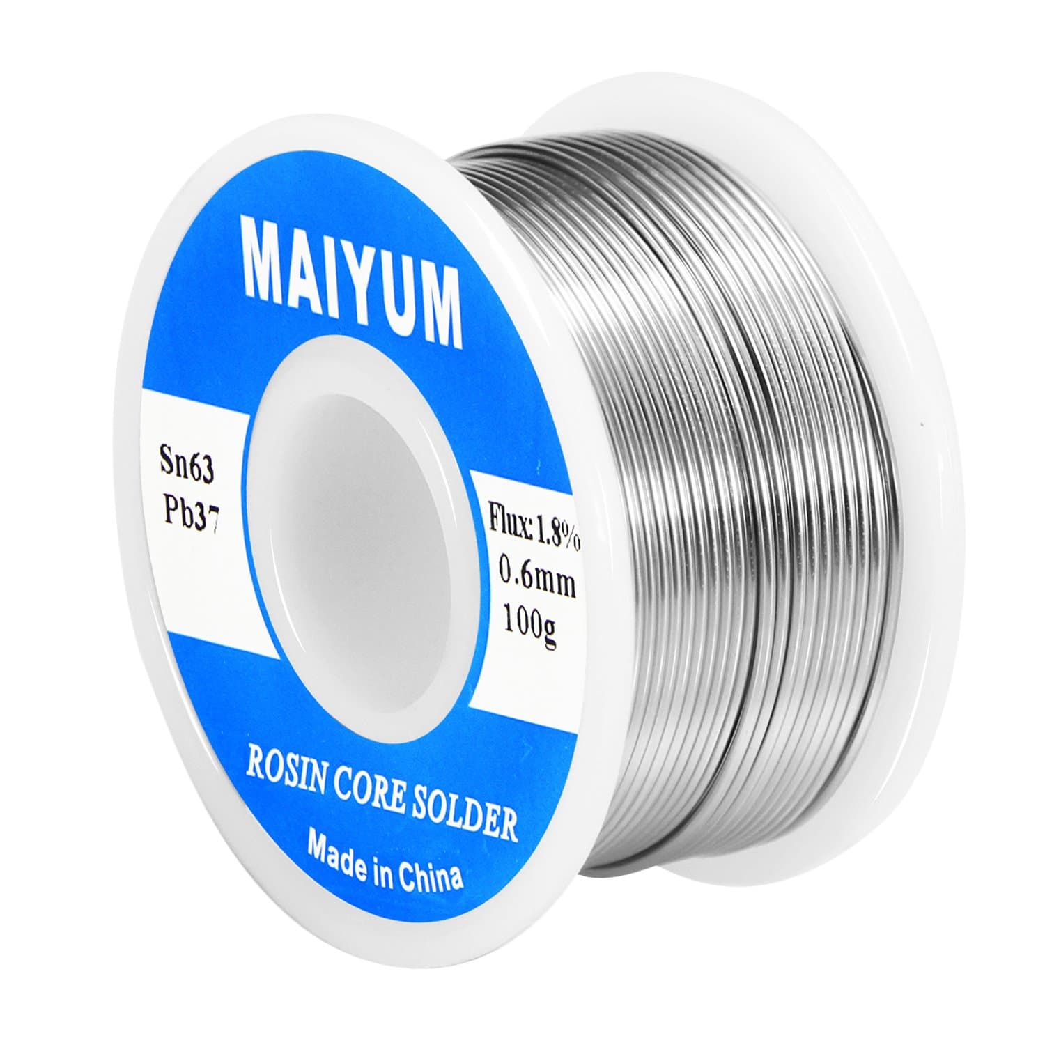 63-37 Tin Lead Rosin core solder wire for electrical soldering (0.6mm 100g)