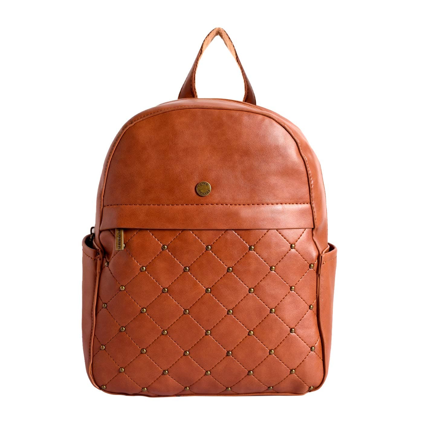 Lino Perros Tan Leatherette BackPack